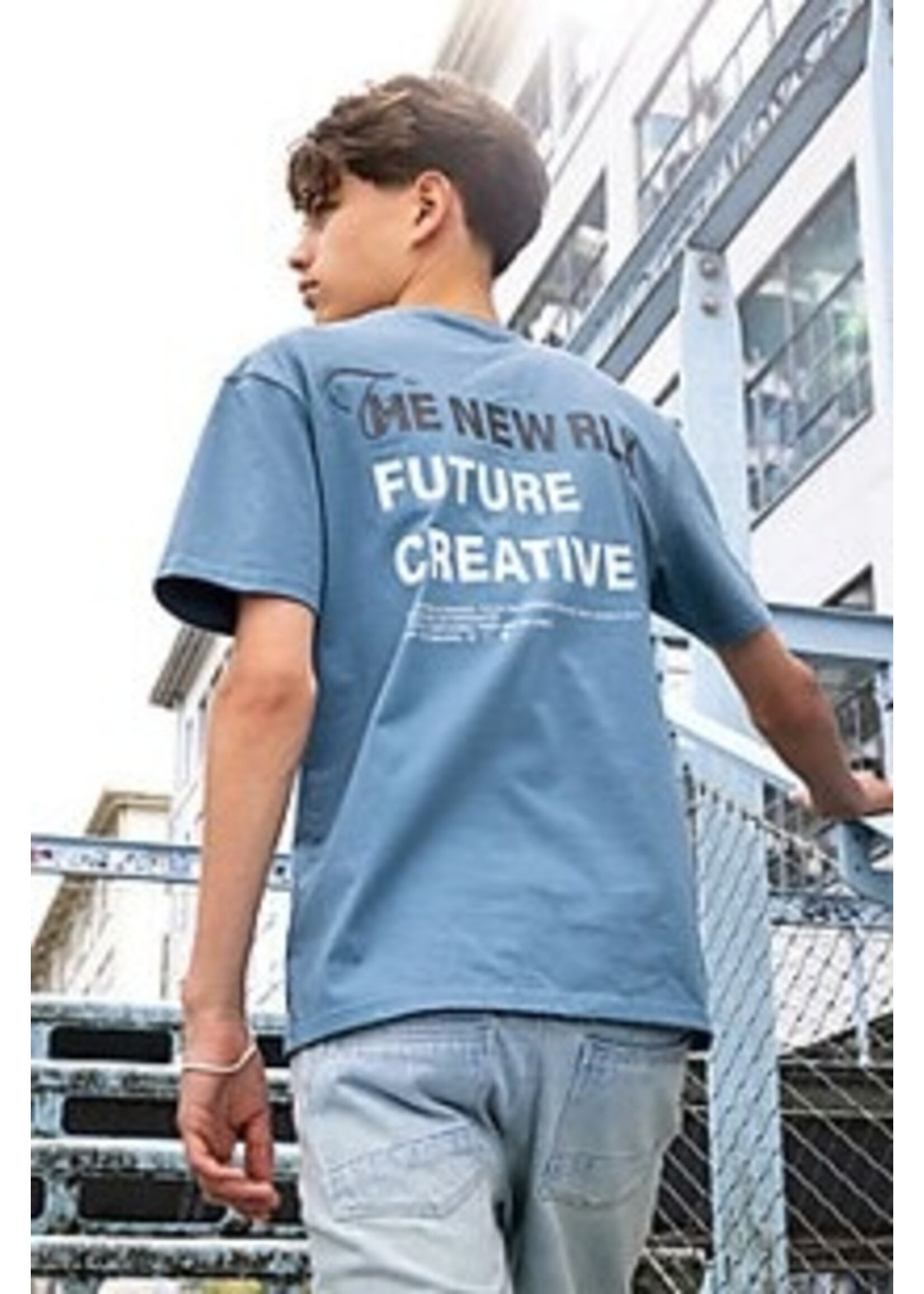 Rellix T-shirt 940451 oversized - grijsblauw