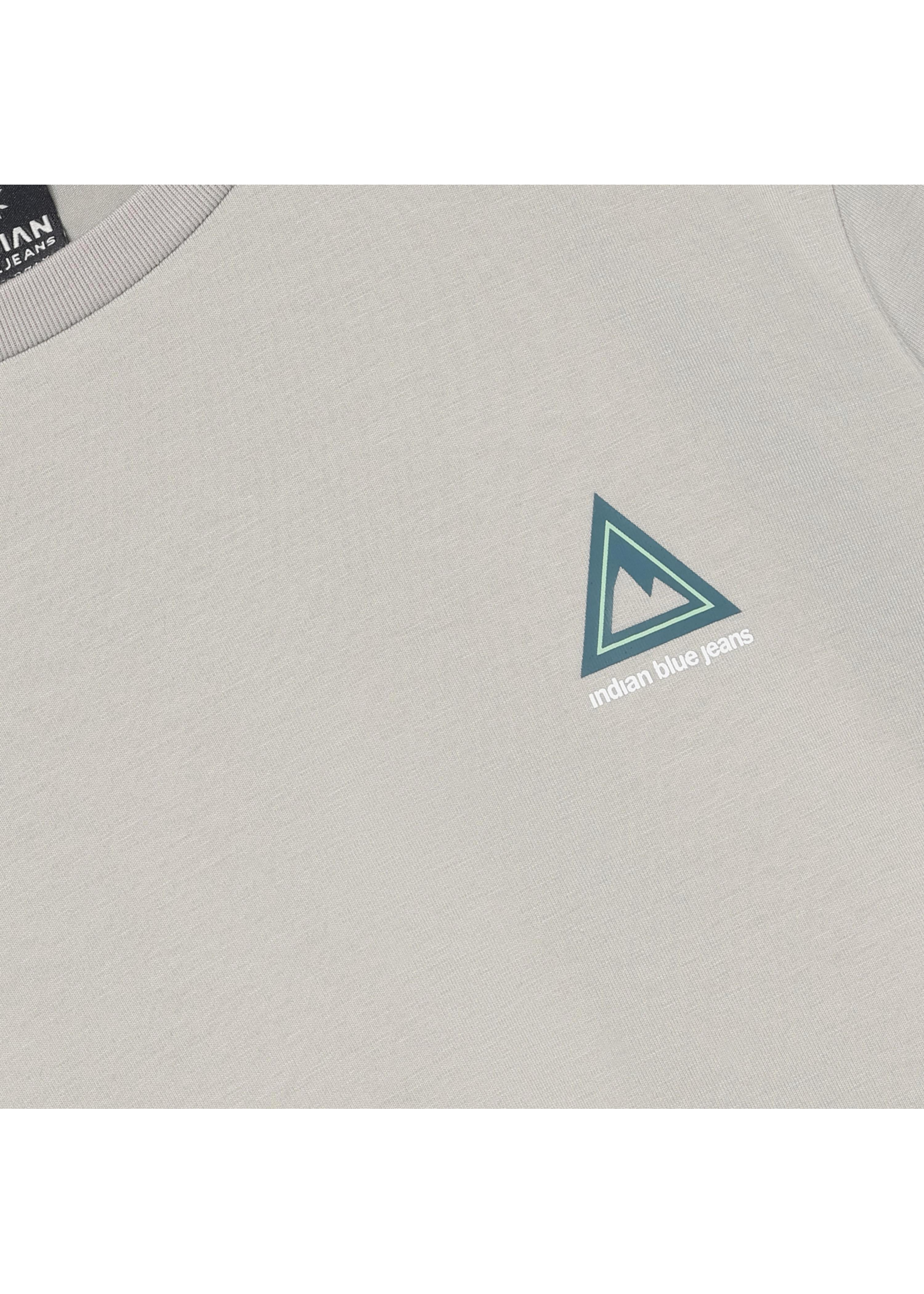 Indian blue jeans T-shirt 960544  voor-en rugprint - bruingrijs