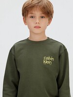 Calvin Klein Trui IB0IB02593LLP - RELAXED BACK PRINT CN SWEATSHIRT - groen
