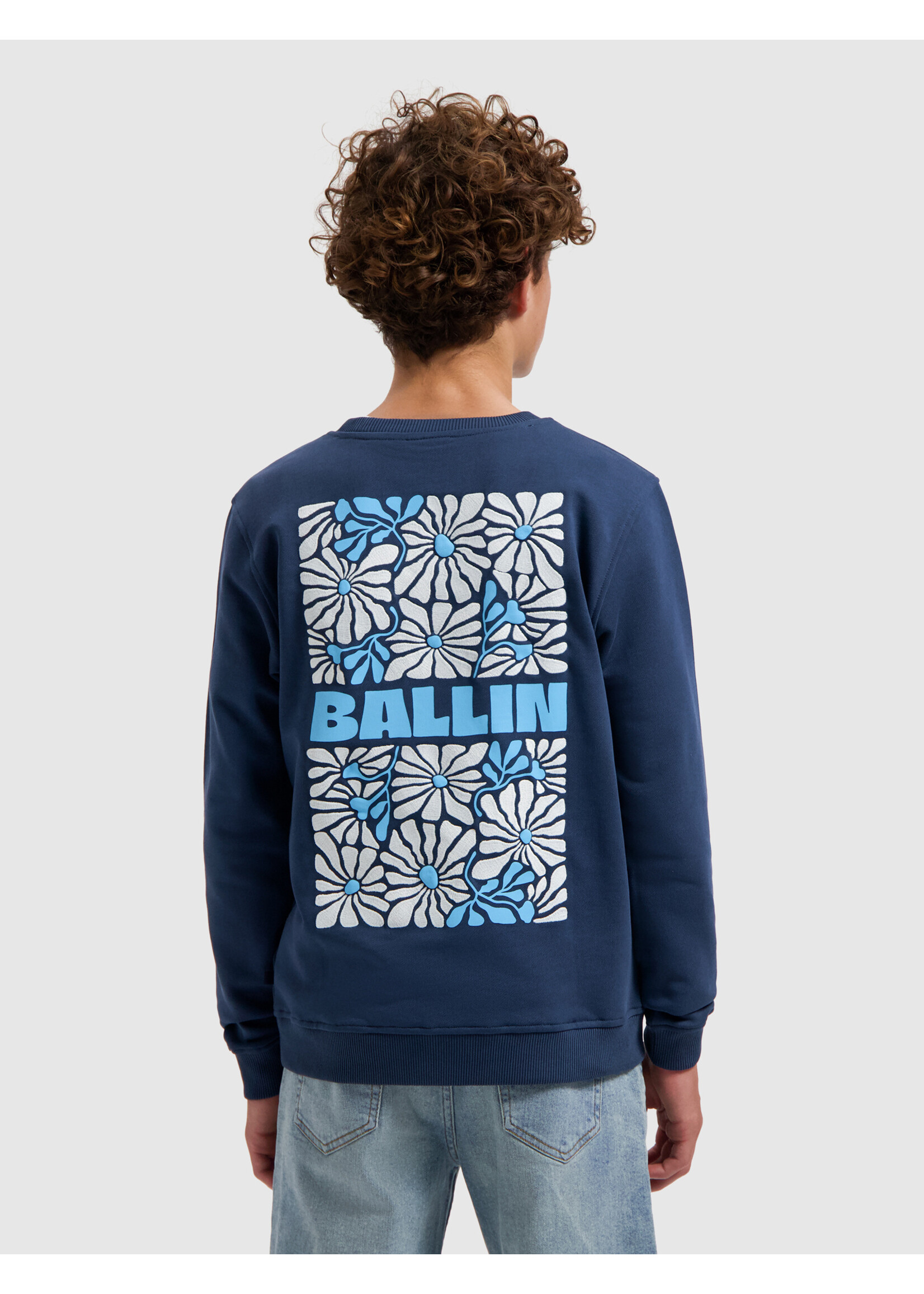 Ballin Sweater Floral Bouquet Crewneck 26017301 - Navy