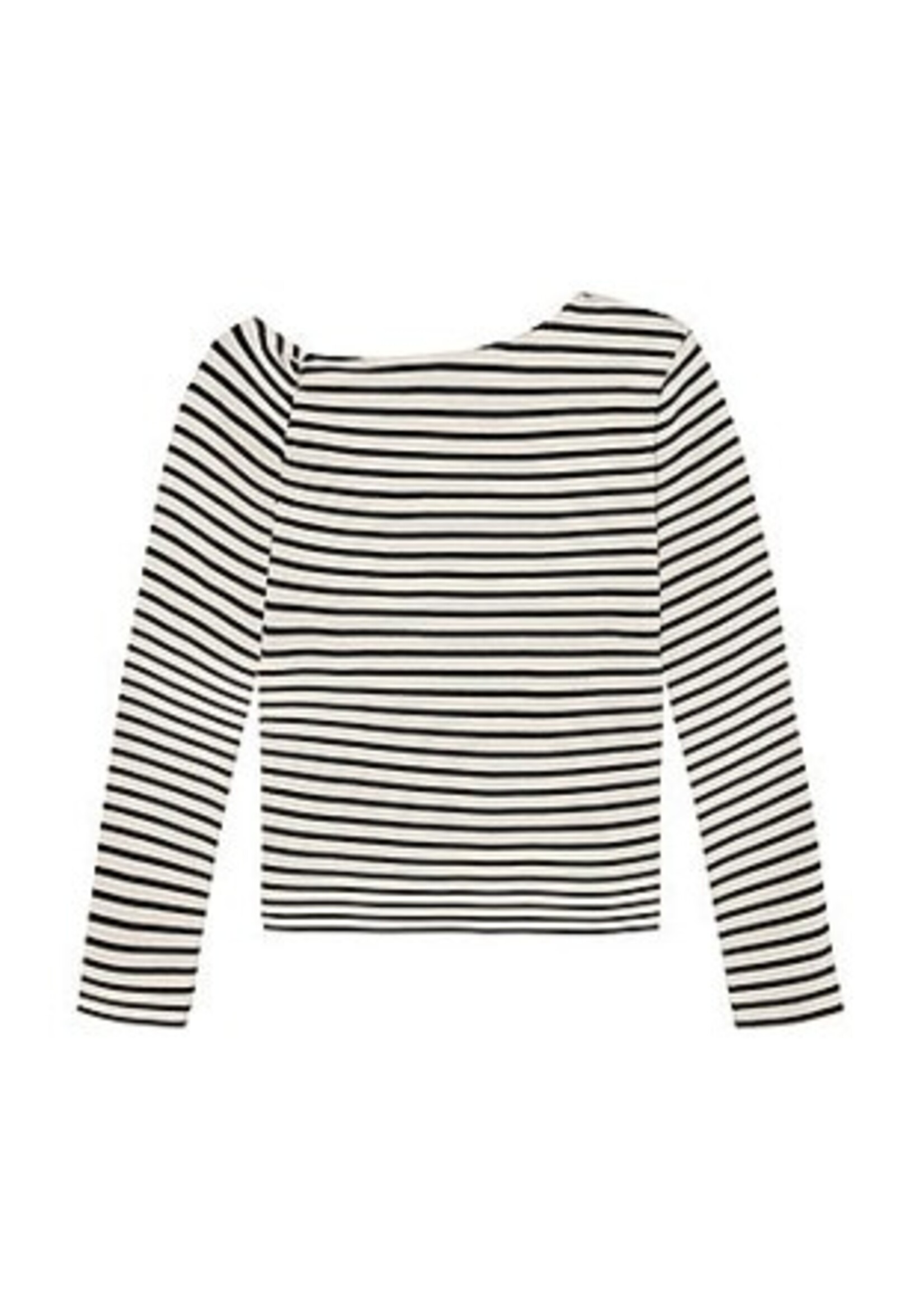 Indian blue jeans T-shirt 970615 Offshoulder striped - zand