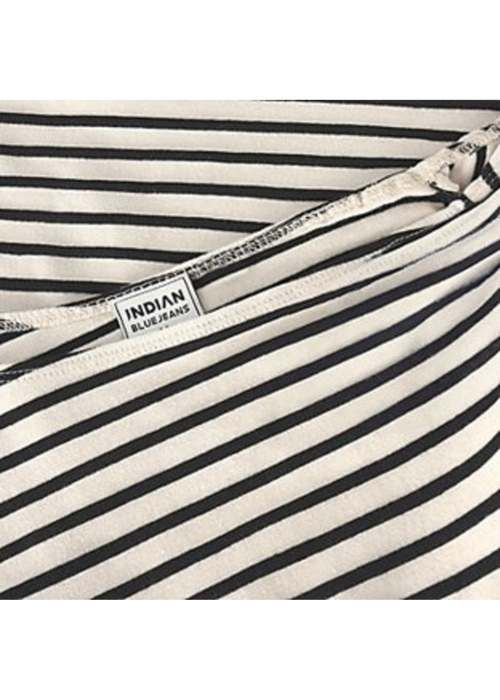 Indian blue jeans T-shirt 970615 Offshoulder striped - zand