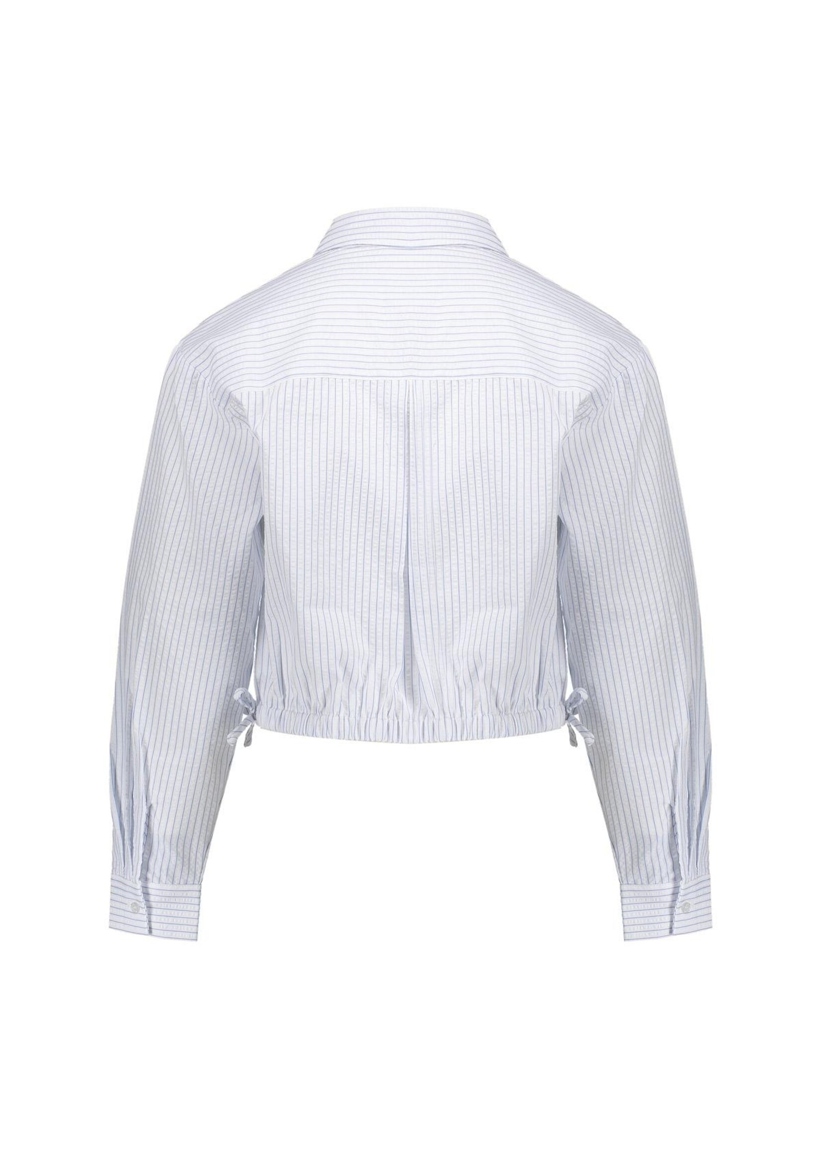 Geisha Blouse  stripe 63050 - roomwit/blauw