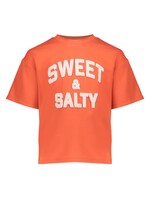 Geisha T-shirt Scuba toweling 62145 - roomwit/koraal