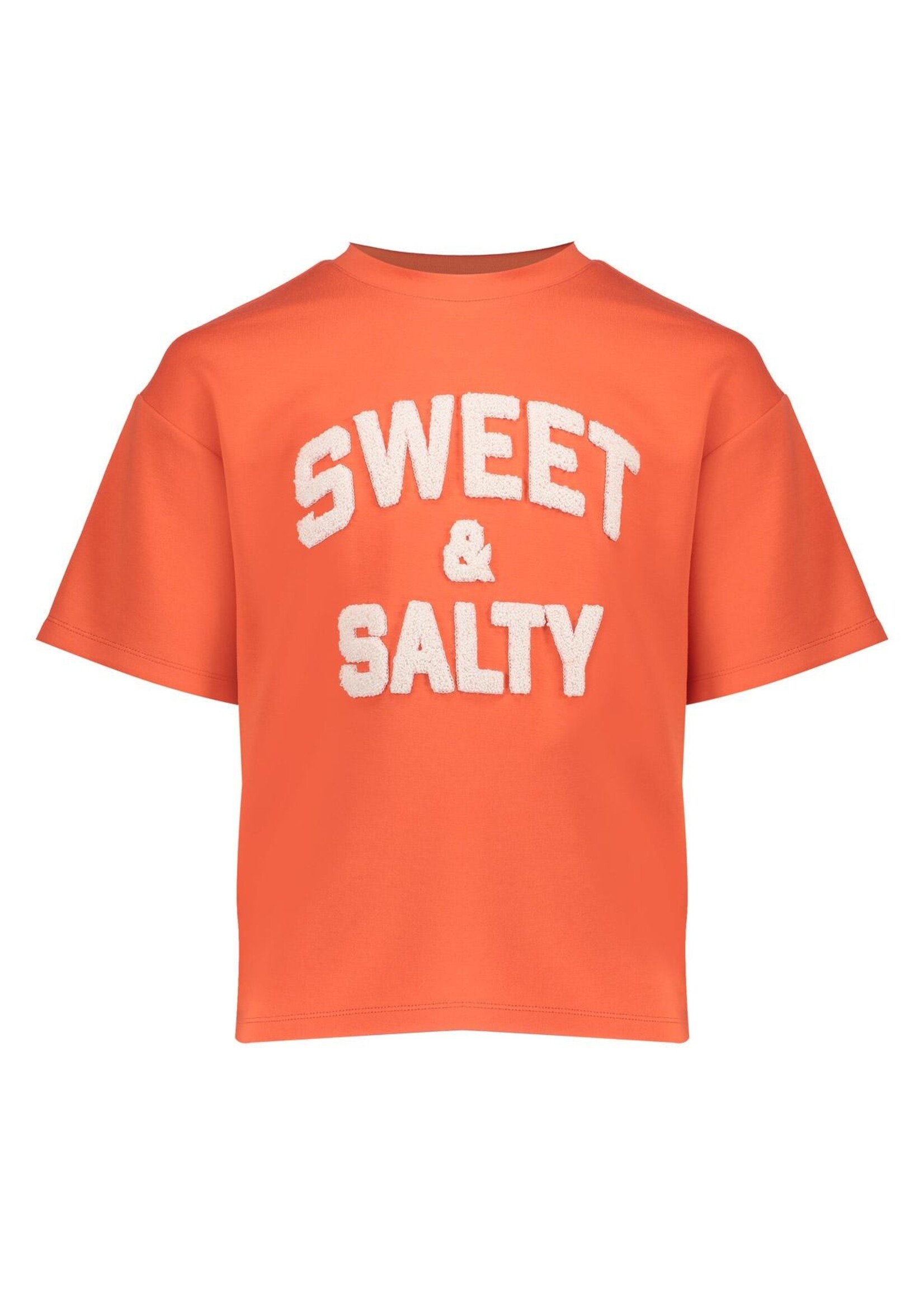 Geisha T-shirt Scuba toweling 62145 - roomwit/koraal