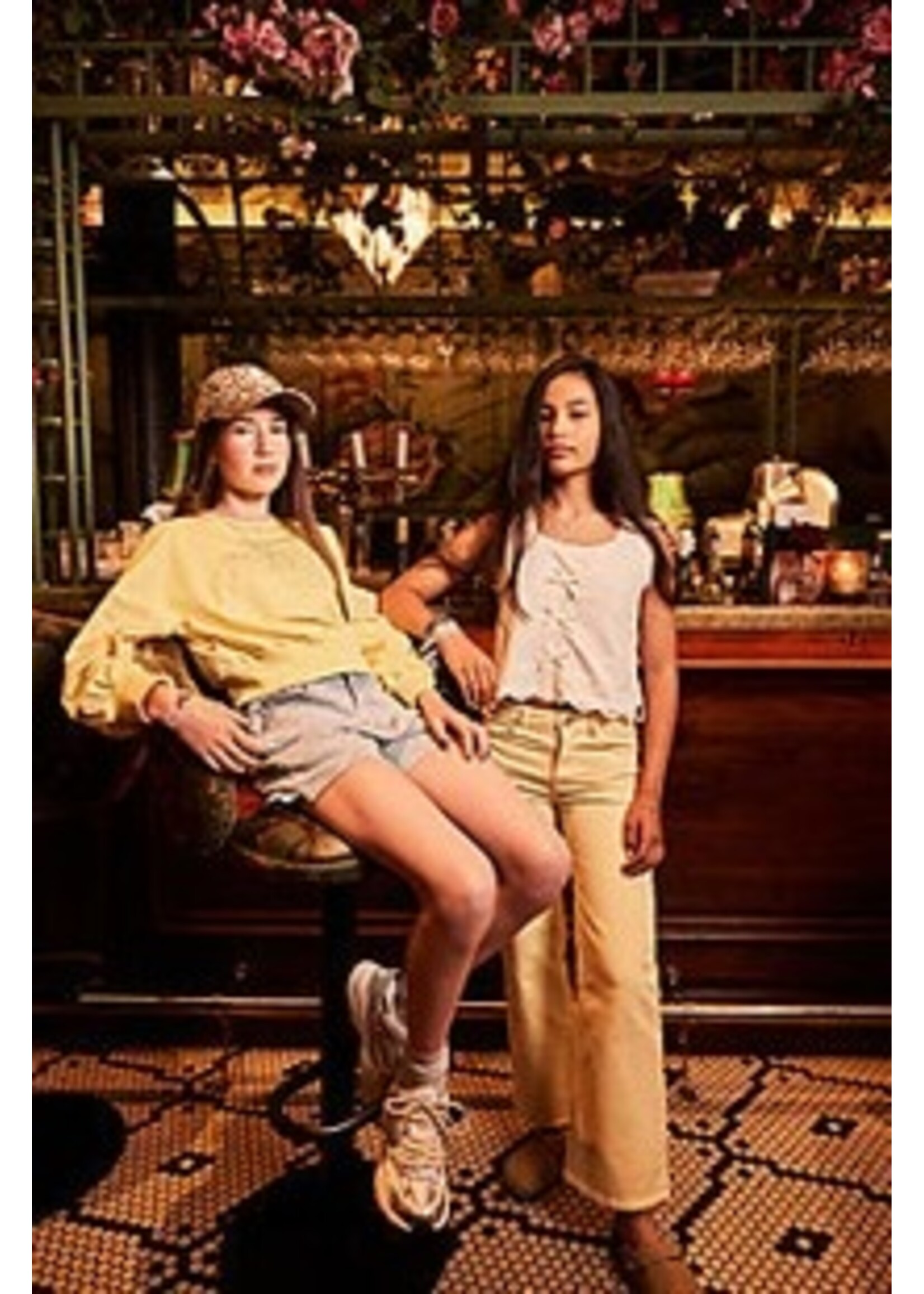 Indian blue jeans Broek 970781 Wide Fit - geel