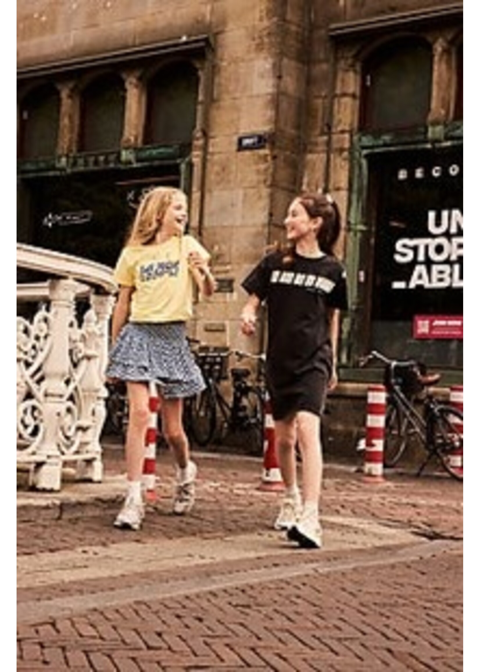 Indian blue jeans Rok 970810 allover print - grijs