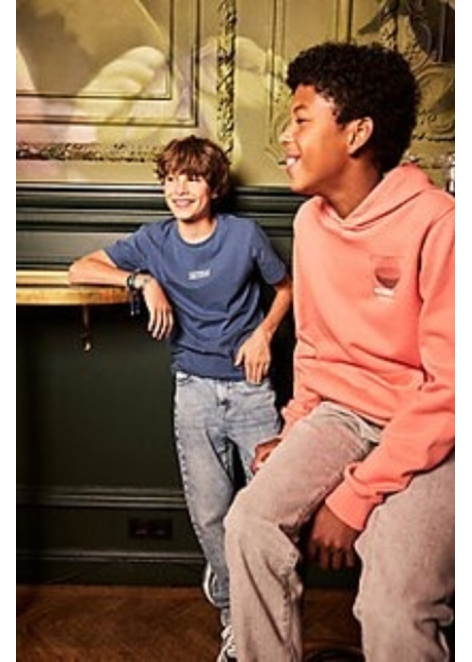 Indian blue jeans T-shirt 960589 Backprint  - donkerblauw