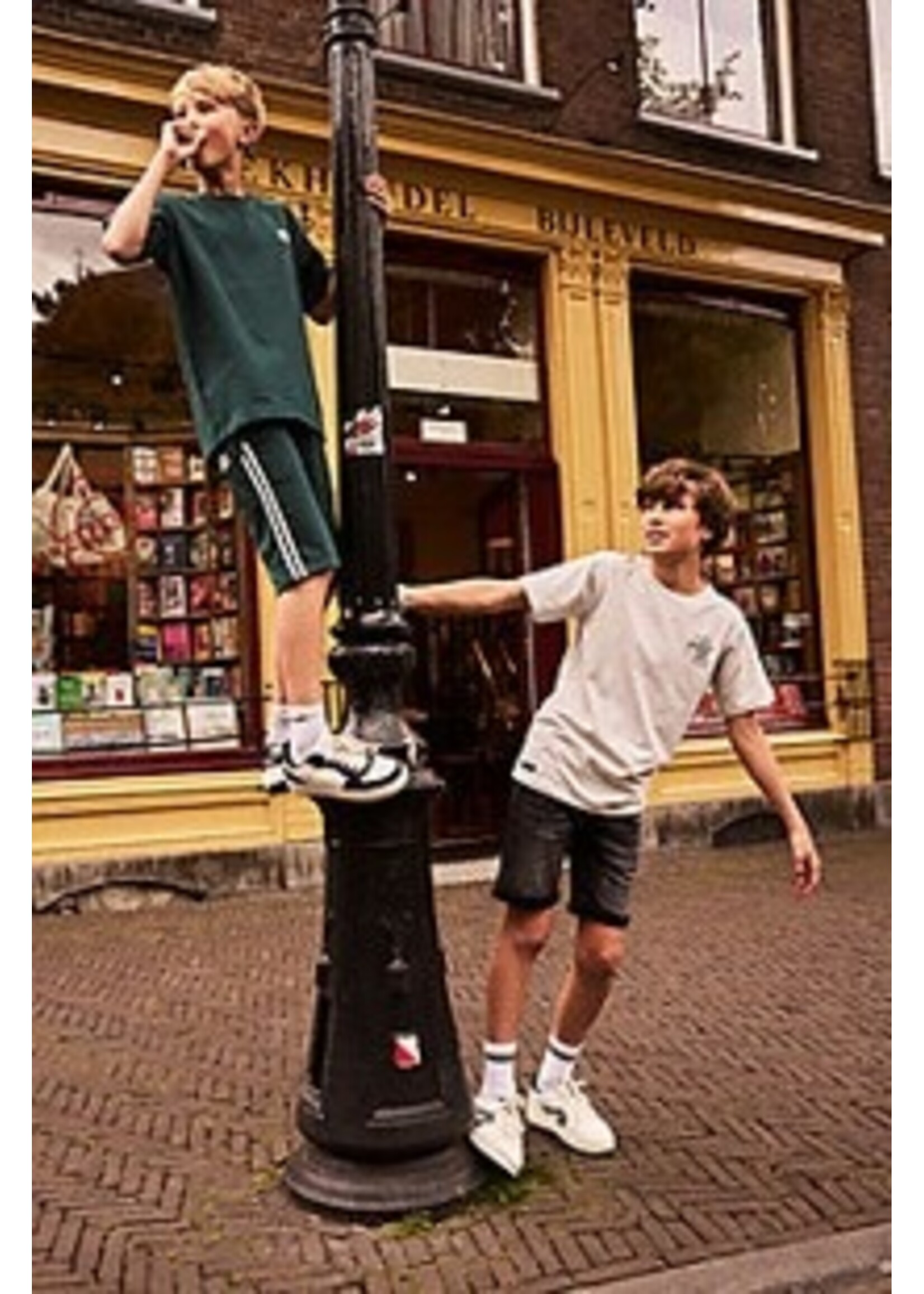 Indian blue jeans T-shirt 960643 Loose Fit Tape - donkerblauw