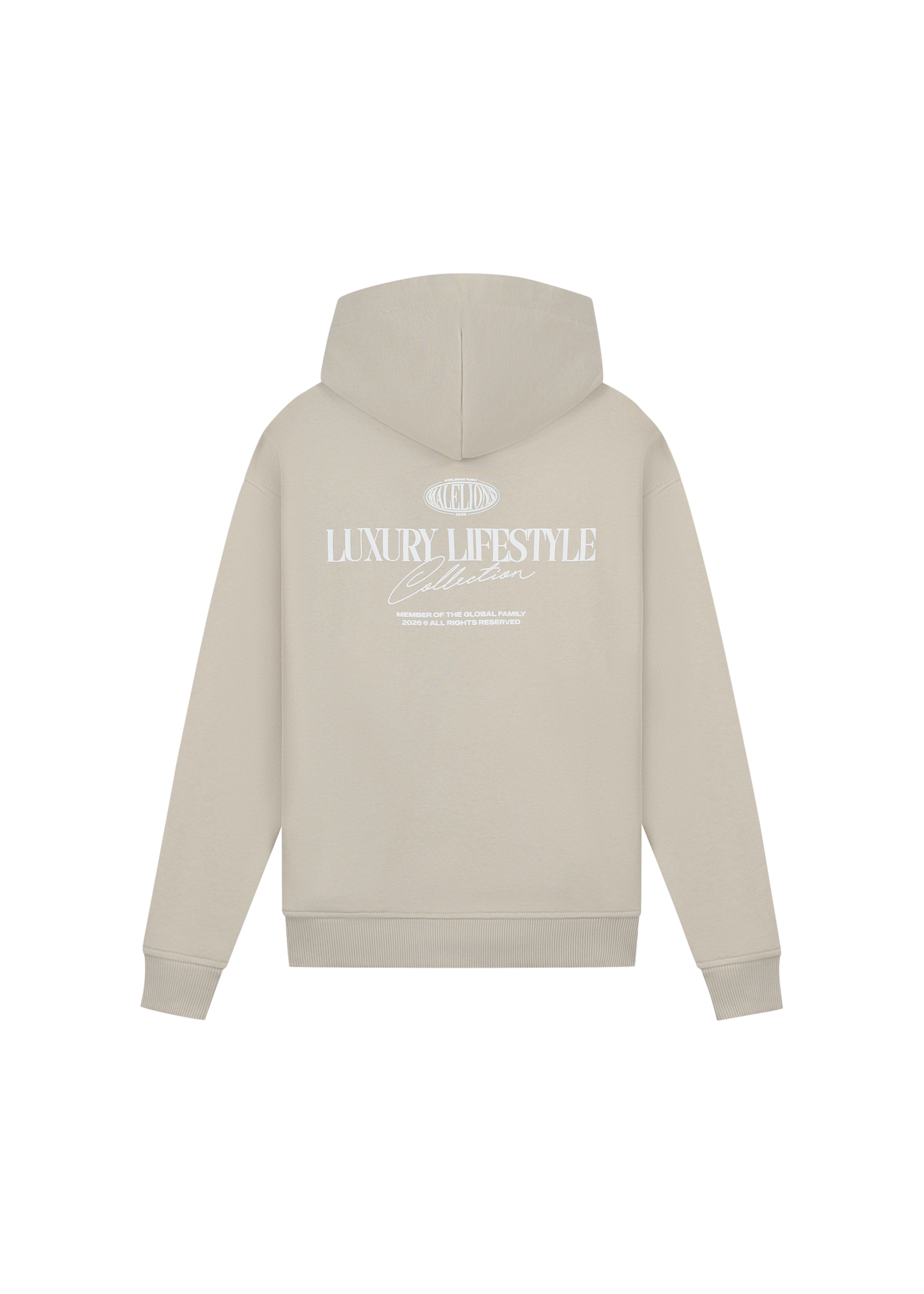 Malelions Malelions Junior Relaxed Lifestyle Zip Hoodie (MJA30026049)- off white