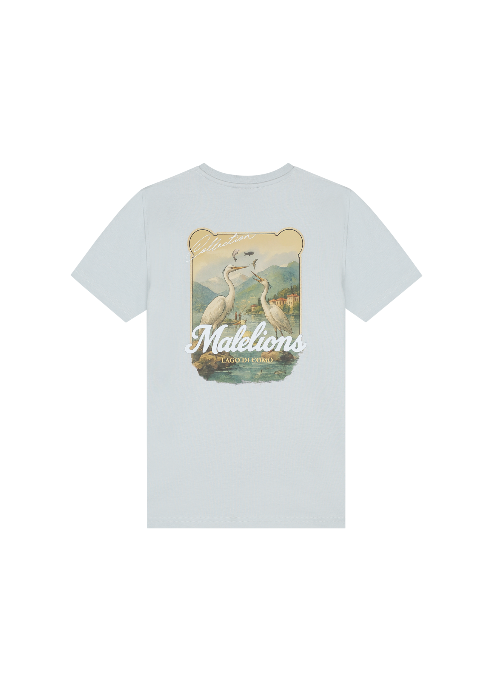 Malelions Malelions Junior Relaxed White Heron T-Shirt (MJA30026053) - oceaan grijs