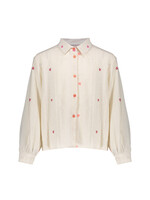 Geisha Blouse hearts  63168 - roomwit/rood