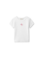 Calvin Klein T-Shirt Monologo Rib LVCKSJB11GYAF - Wit