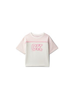 Calvin Klein T-Shirt CK Collegiate Colorblock LVCKSJA26GYAH - Egret