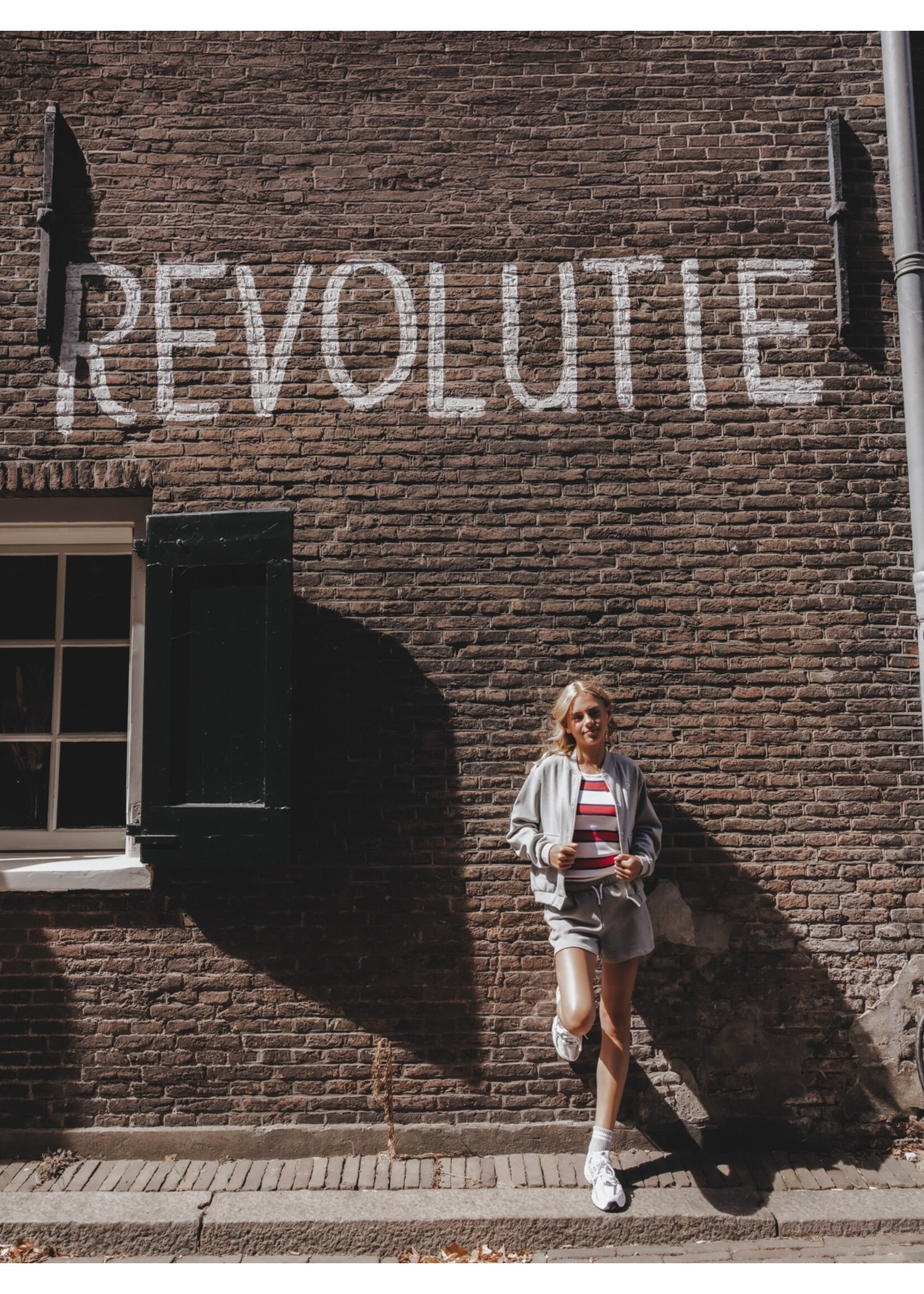 Looxs Korte broek 2611-5610-006 - grijs gemêleerd