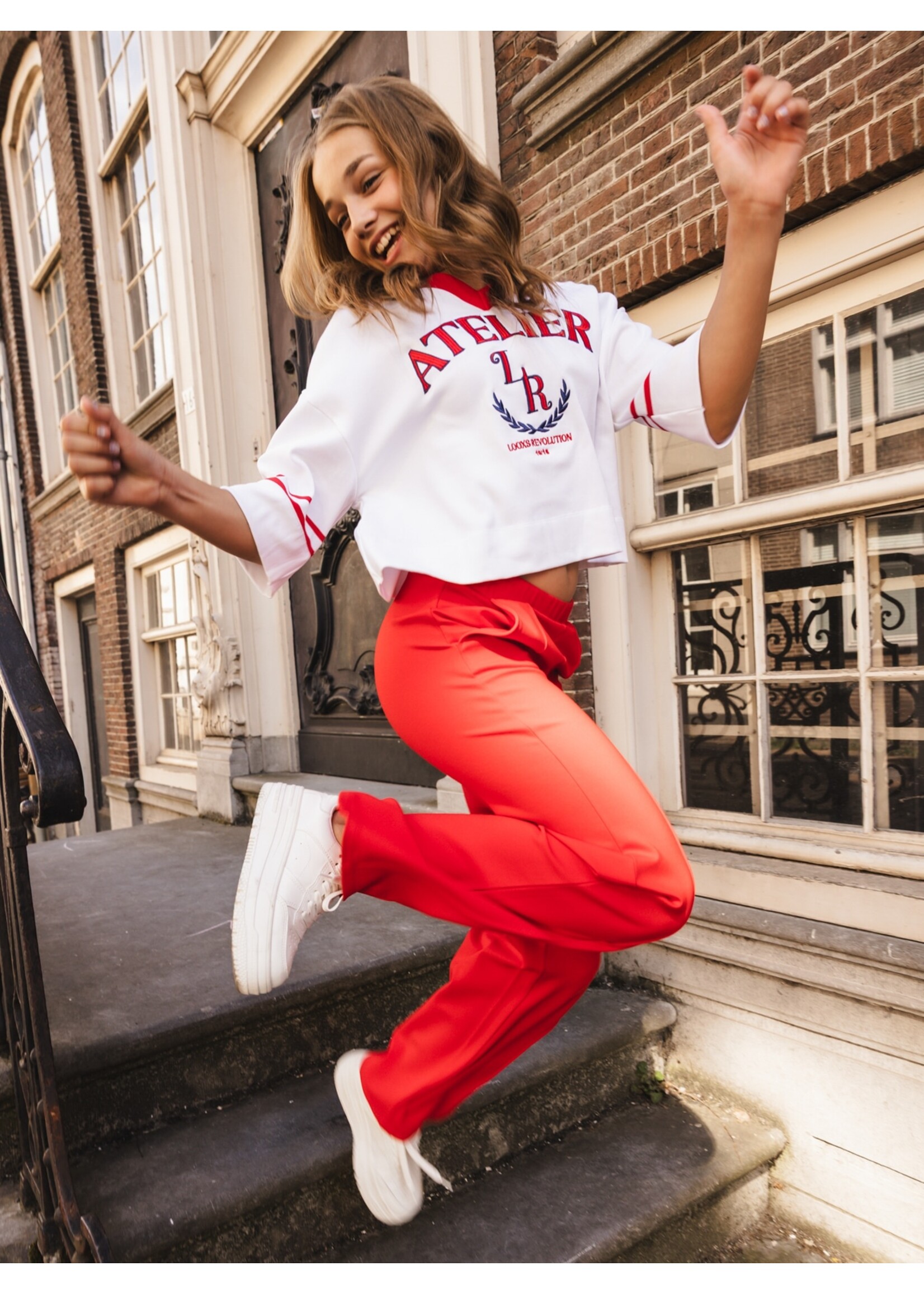 Looxs Broek sportief 2611-5621-273  - rood