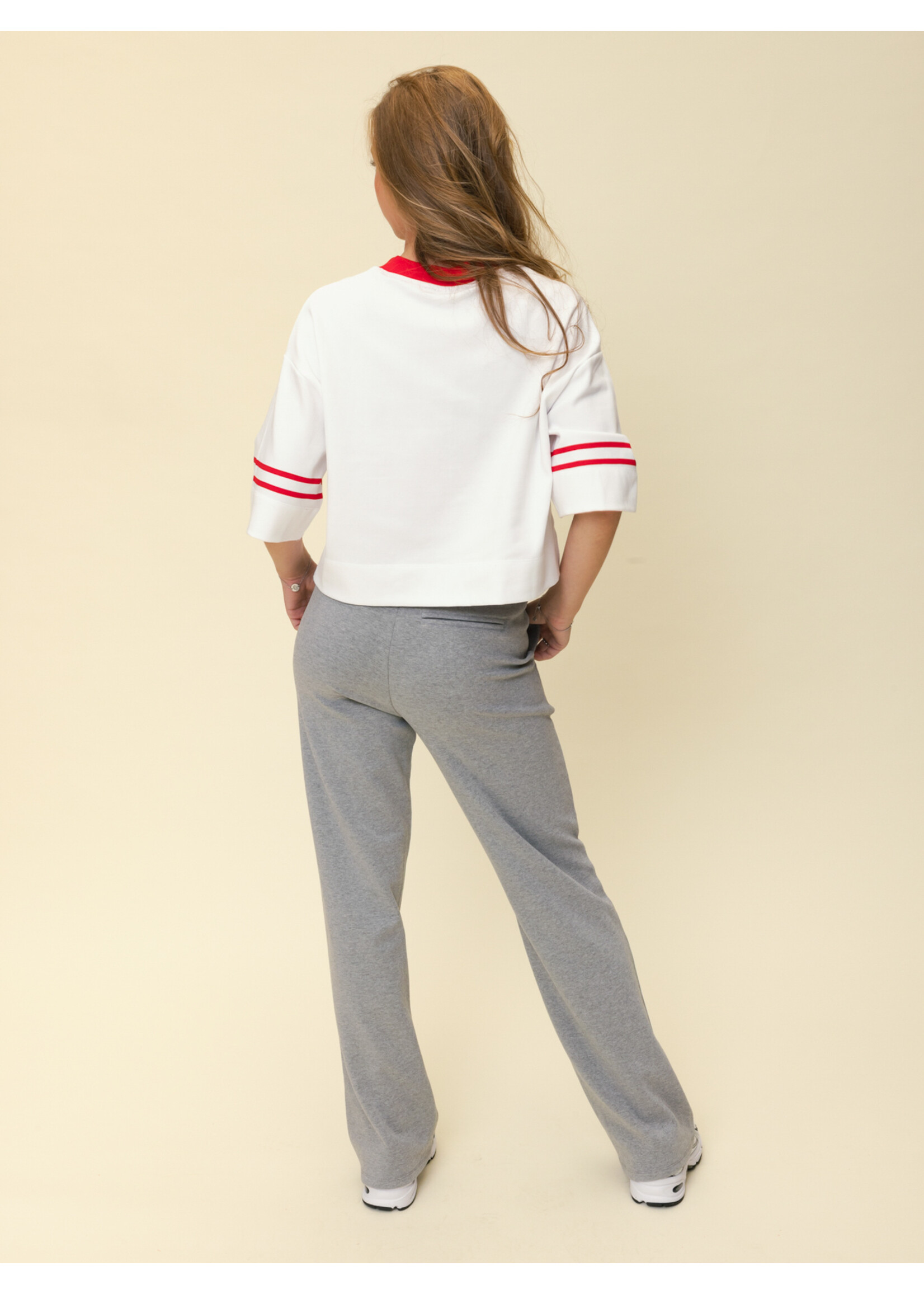 Looxs Broek wideleg 2611-5609-006  - grijs gemêleerd