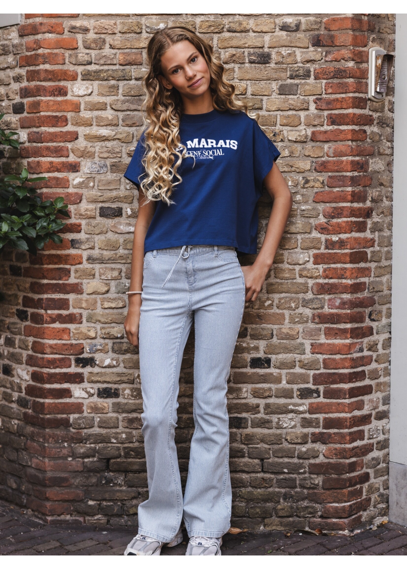 Looxs Flare jeans Broek 2611-5616-914 - lichtblauw denim