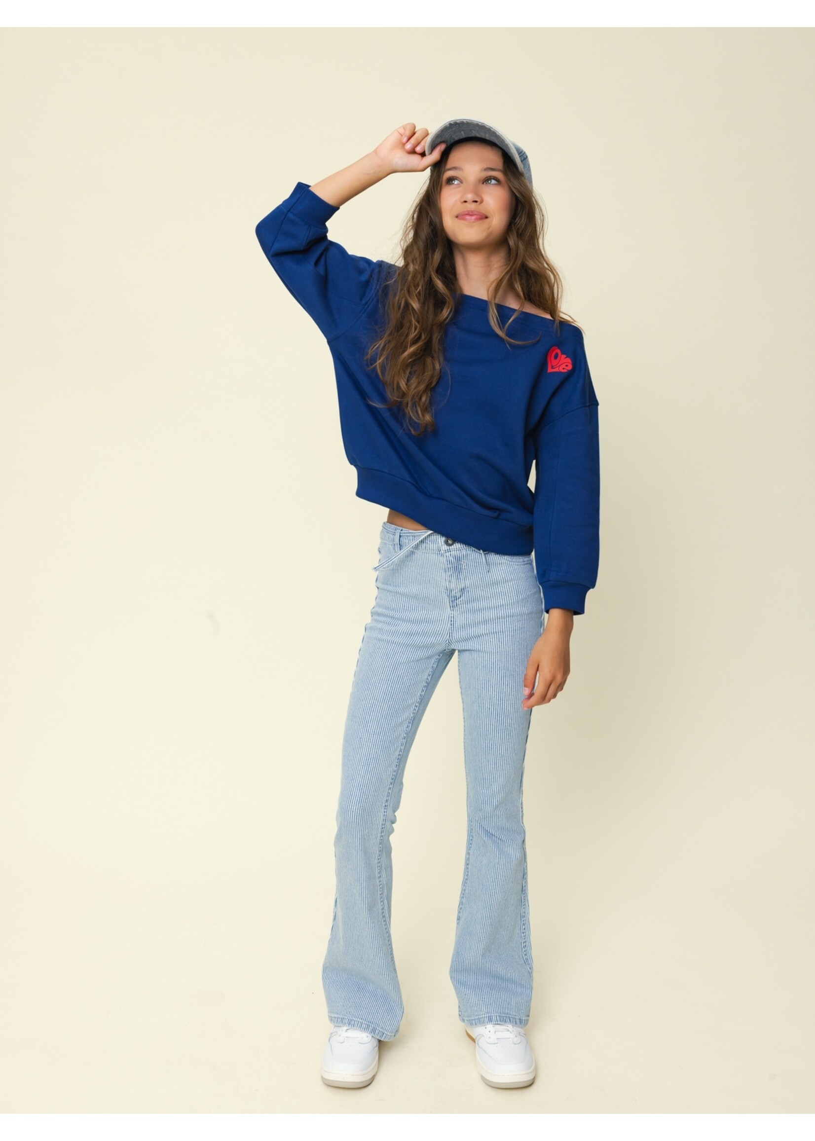 Looxs Flare jeans Broek 2611-5616-914 - lichtblauw denim