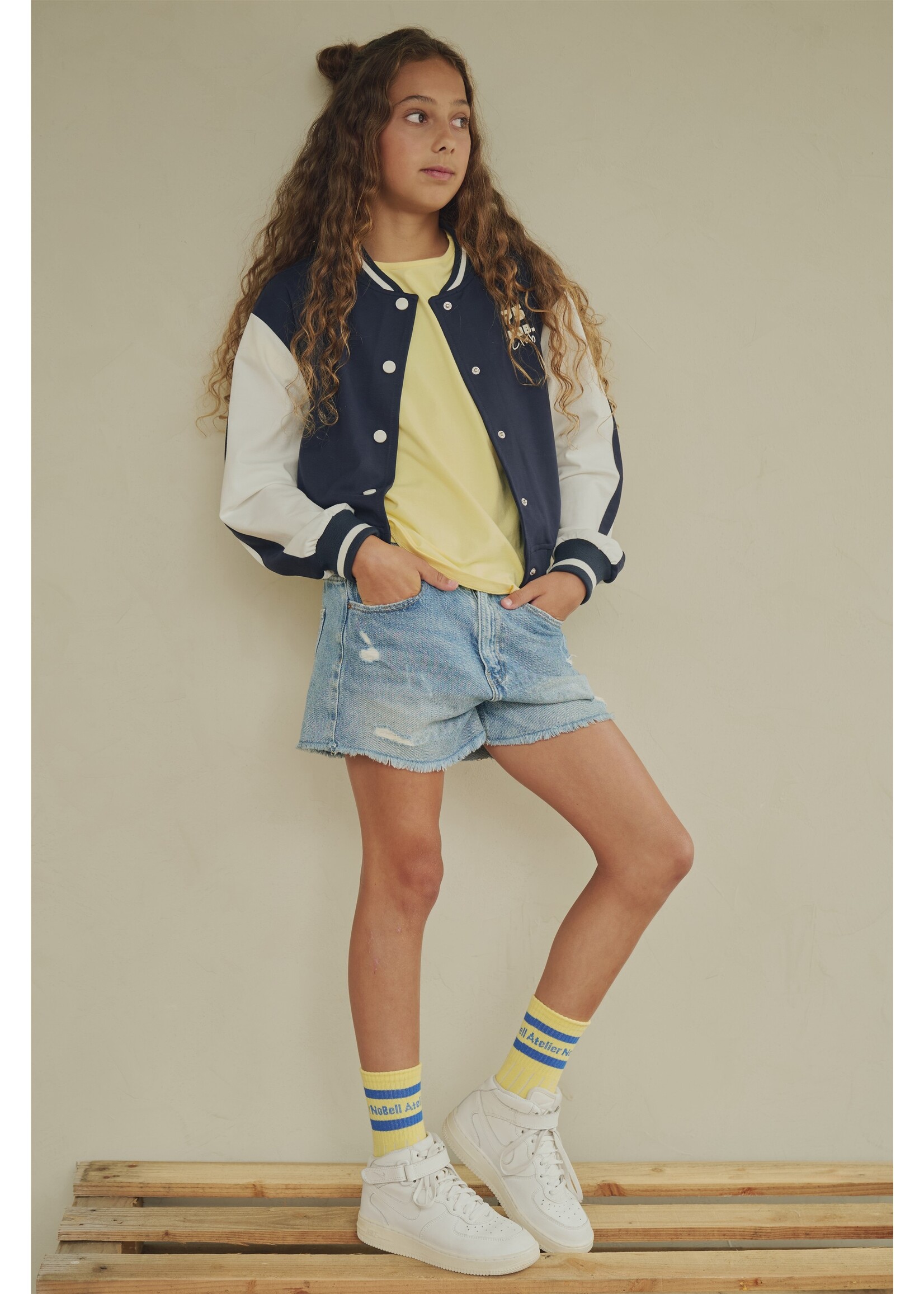 Nobell Oversized Varsity Jacket 3300 - Navy