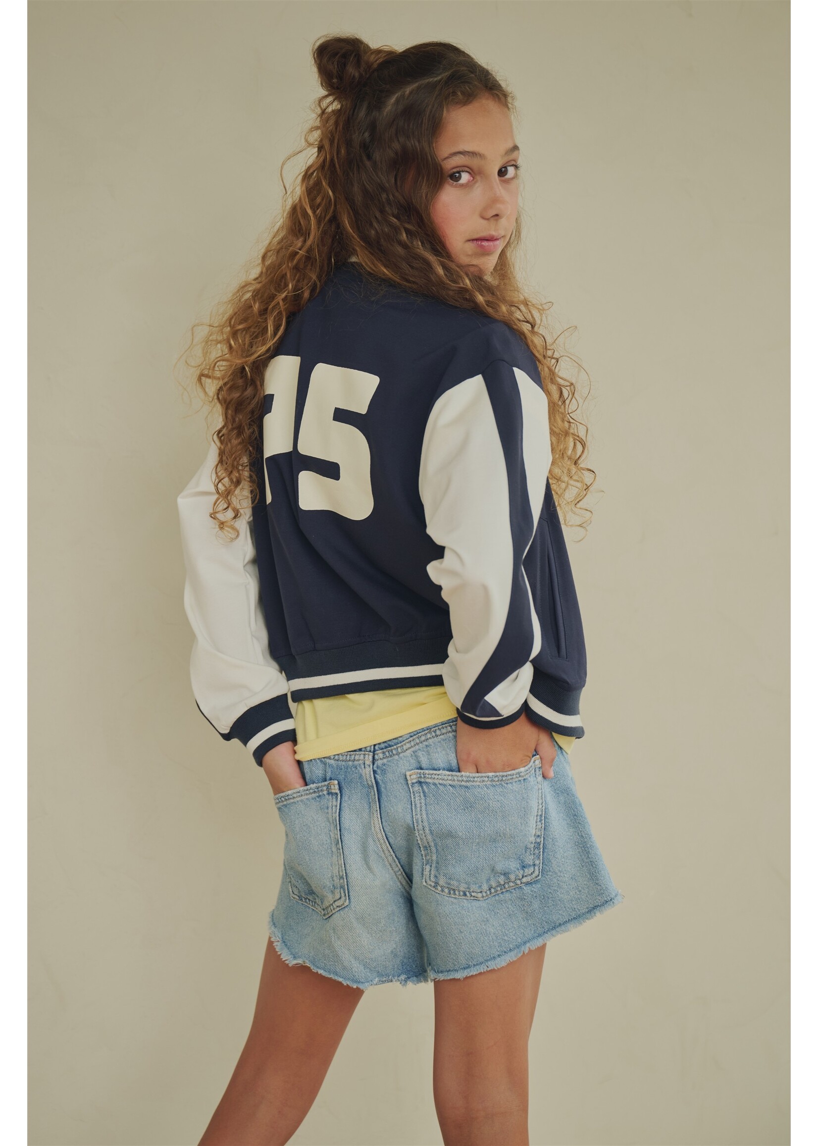 Nobell Oversized Varsity Jacket 3300 - Navy
