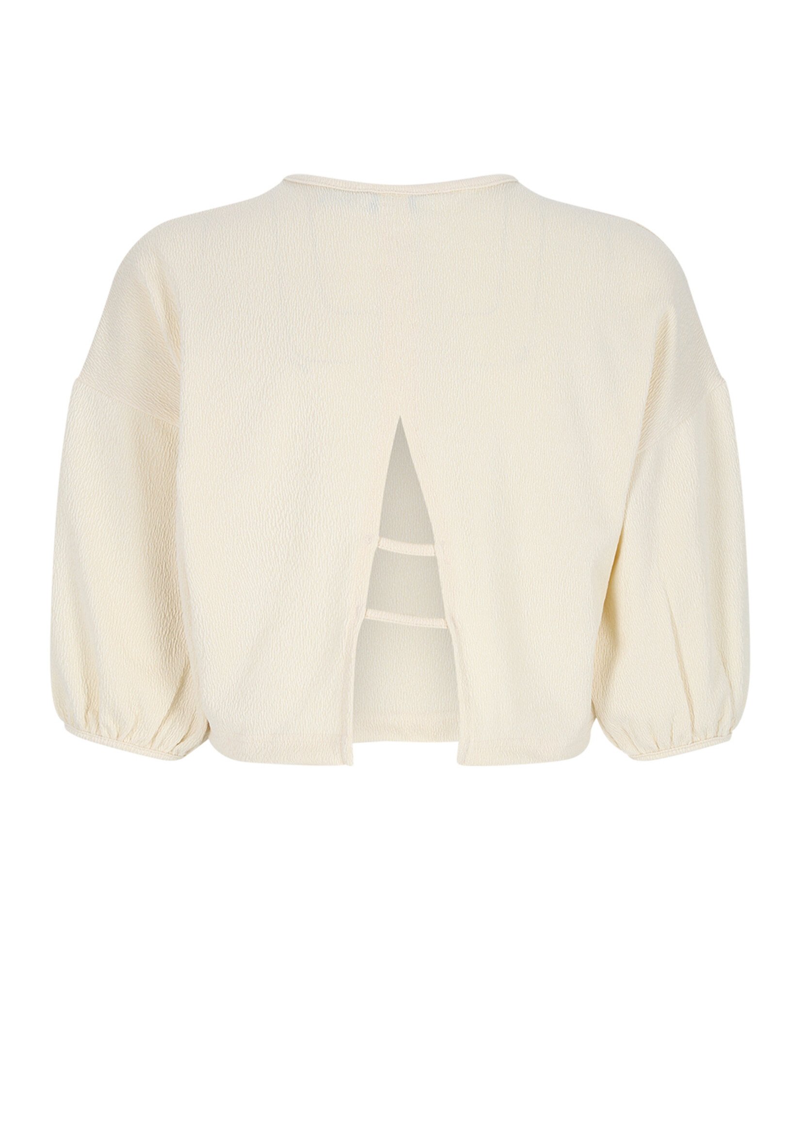 Nobell Oversized Cropped Top Kess 3404 - Pearled Ivory