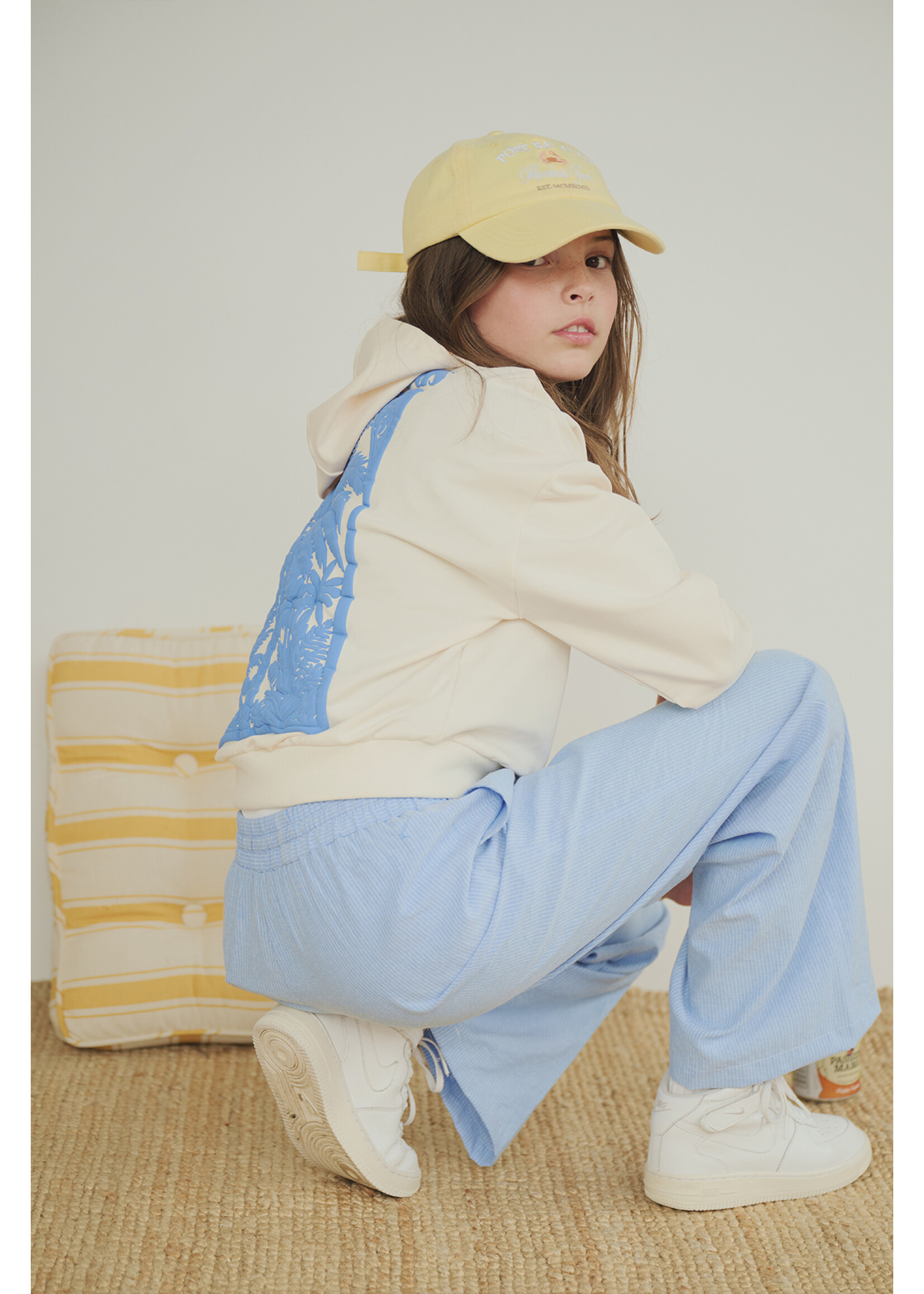 Nobell Striped Pants Susan 3602 - Azure Blauw