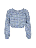 Nobell Cropped Blouse Timra 3100 - Azure Blauw