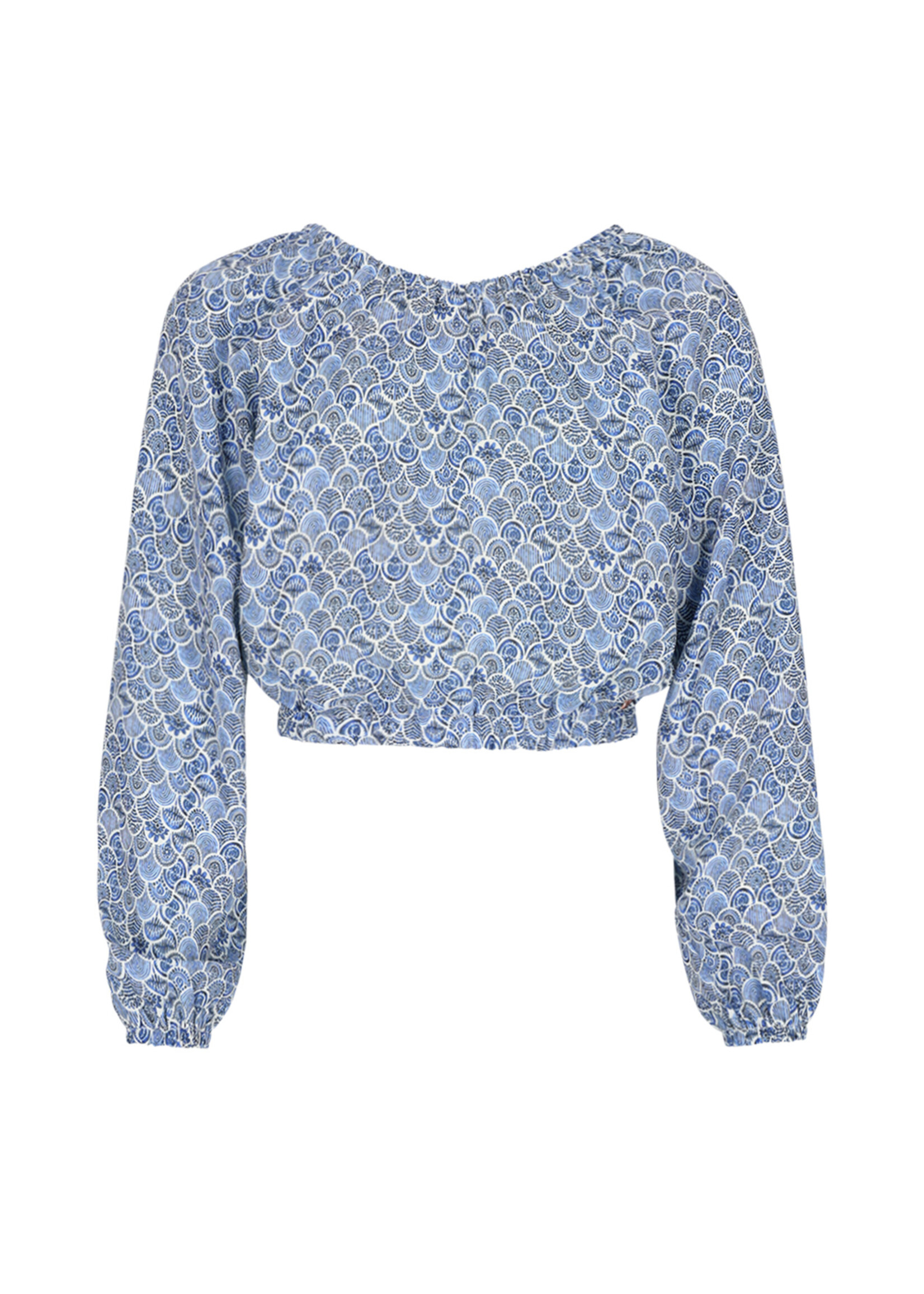 Nobell Cropped Blouse Timra 3100 - Azure Blauw