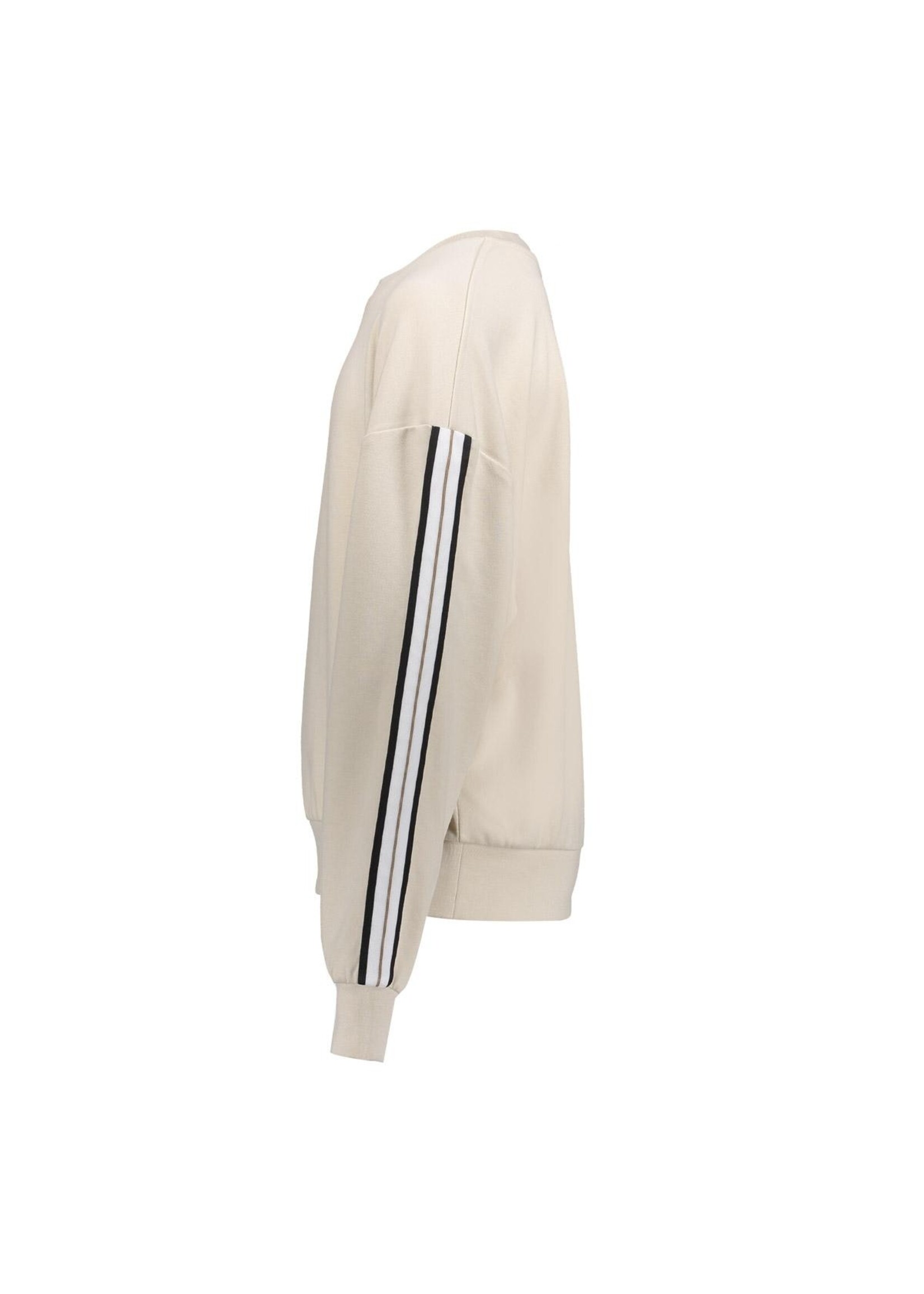 Geisha Sweater Scuba stripe 62146 - zand