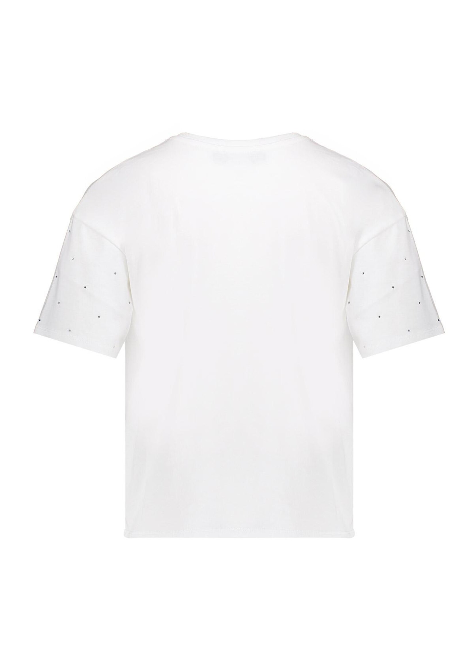 Geisha T-shirt Rhinestones 62100 - wit/blauw