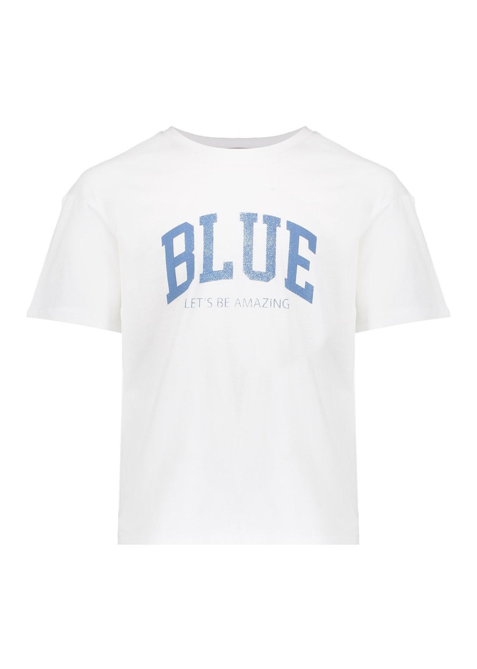 Geisha T-shirt Blue 62139 - roomwit/blauw