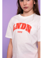 Geisha T-shirt Puff city 62137 - wit/koraal