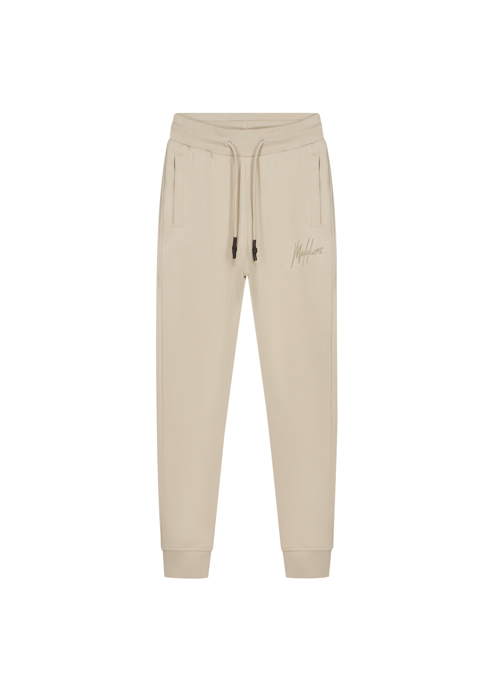 Malelions Junior Striped Signature Sweatpants (MJA30026007)- beige