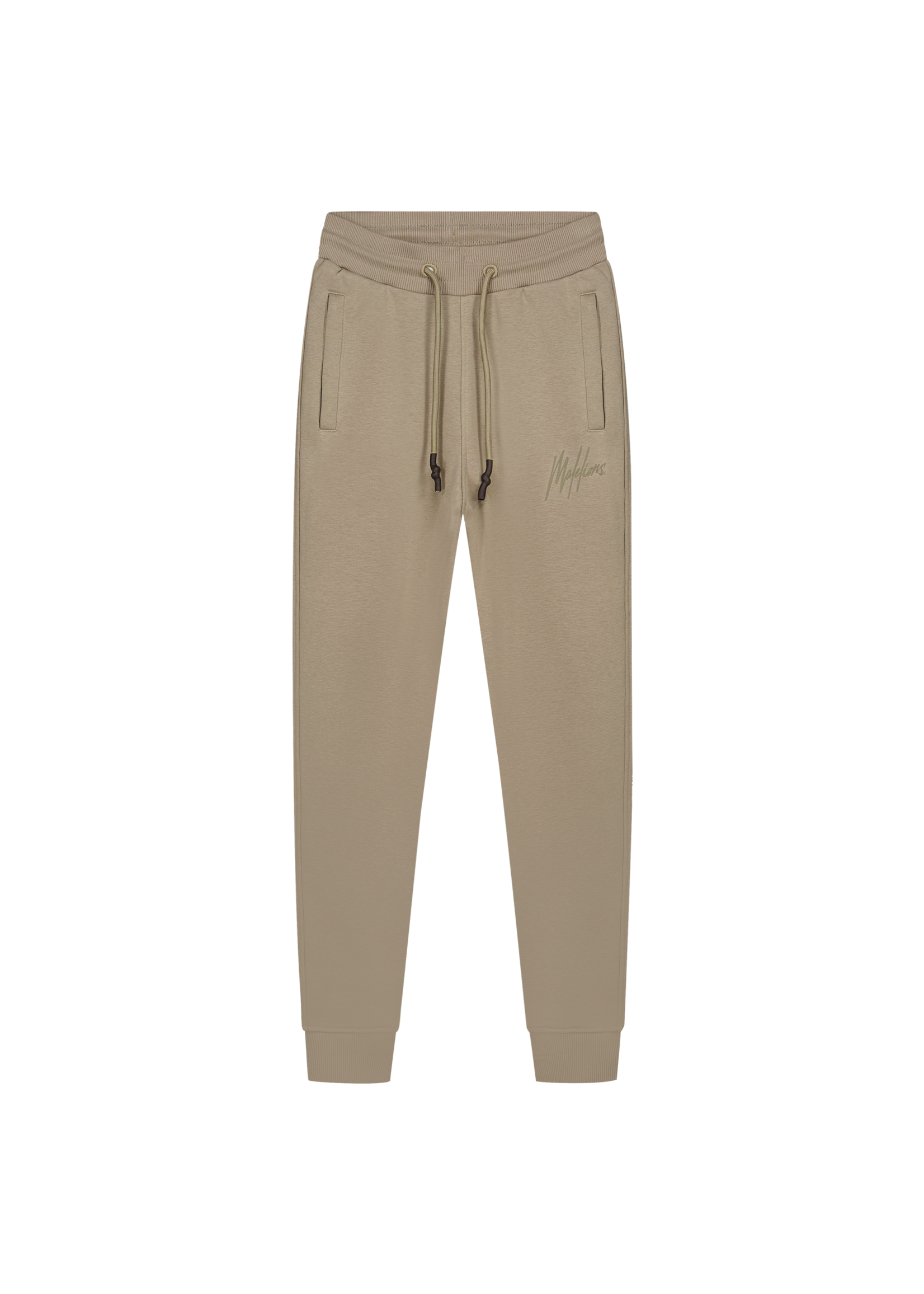 Malelions Junior Striped Signature Sweatpants (MJA30026007)- olijf groen