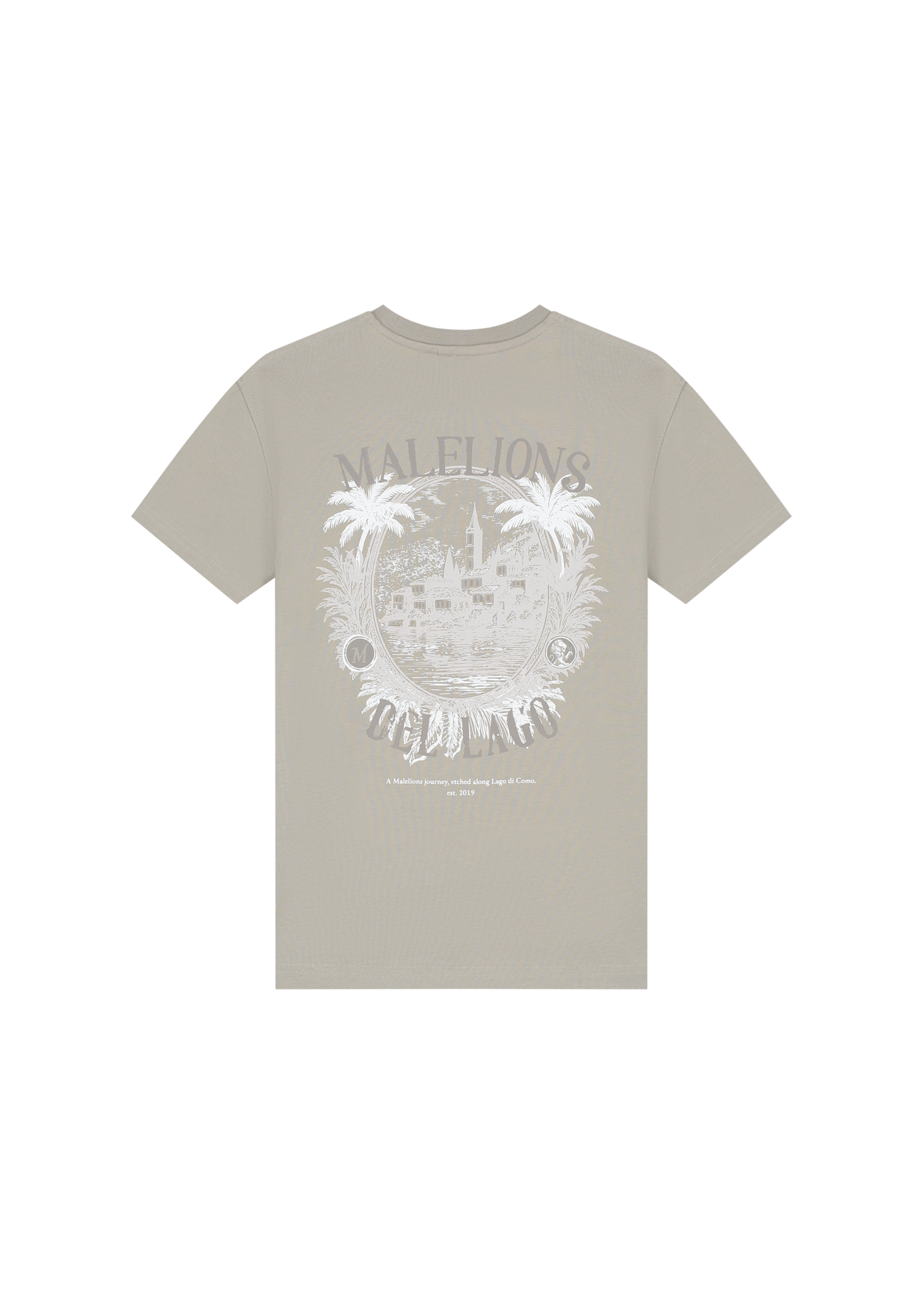 Malelions Malelions Junior Relaxed Lago T-Shirt (MJB30026019) - olijf groen