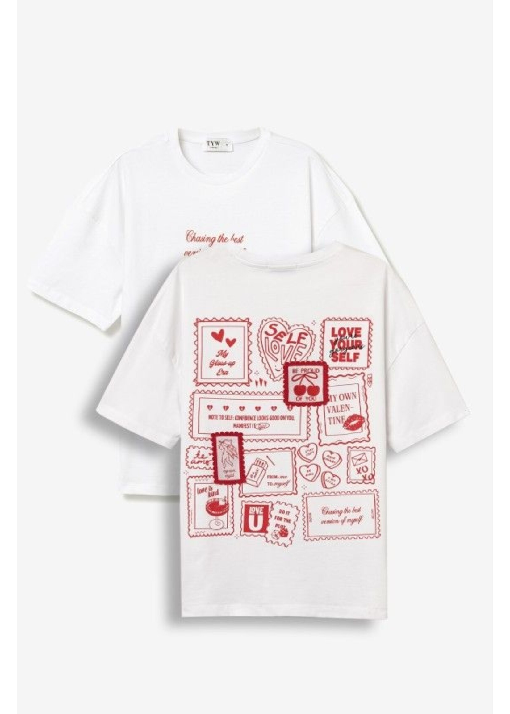 Tiffosi T-Shirt Hate 10065888 - Wit