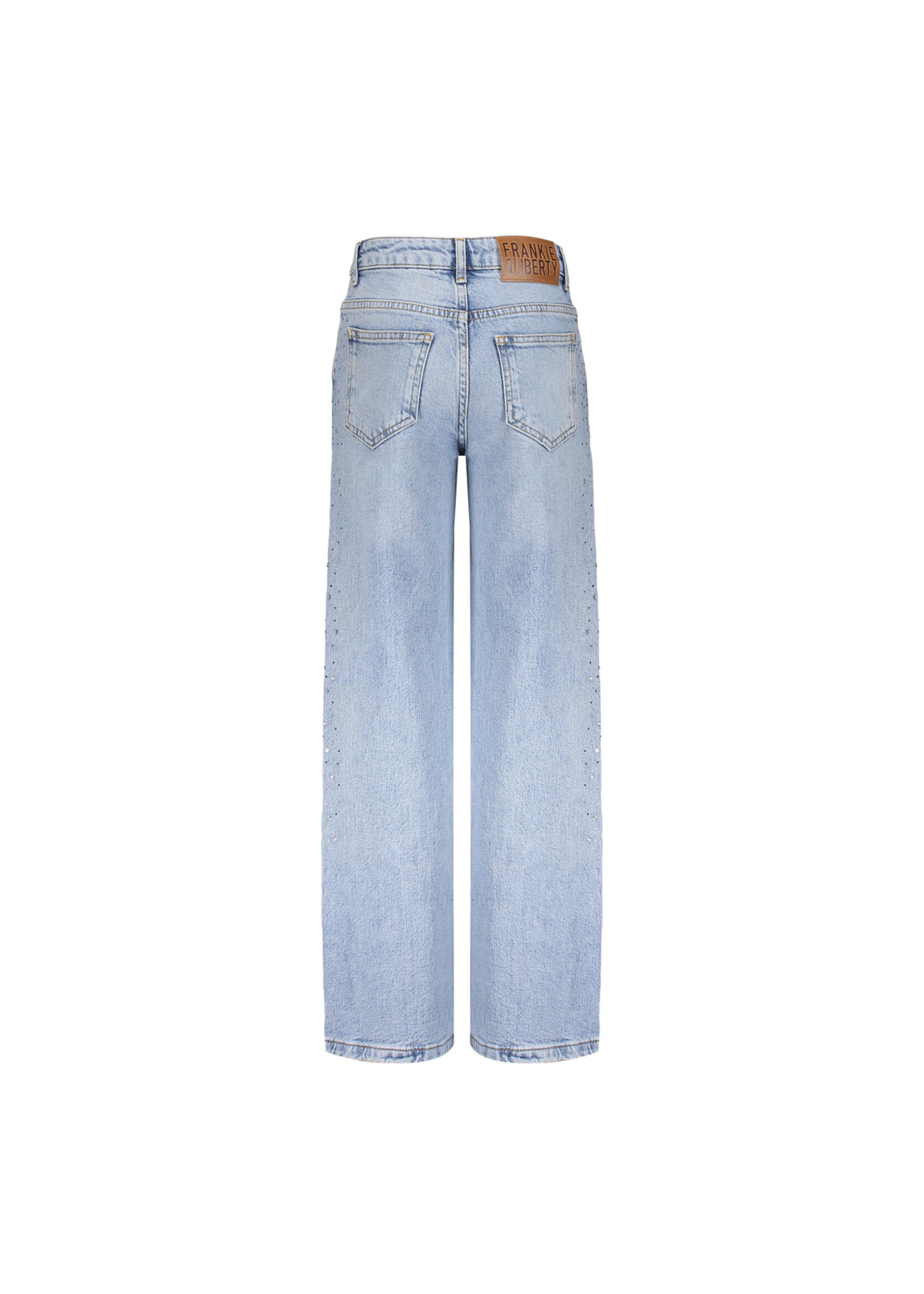 Frankie & Liberty Jeans Attitude Wide leg FL26007 - washed blue denim Glitter