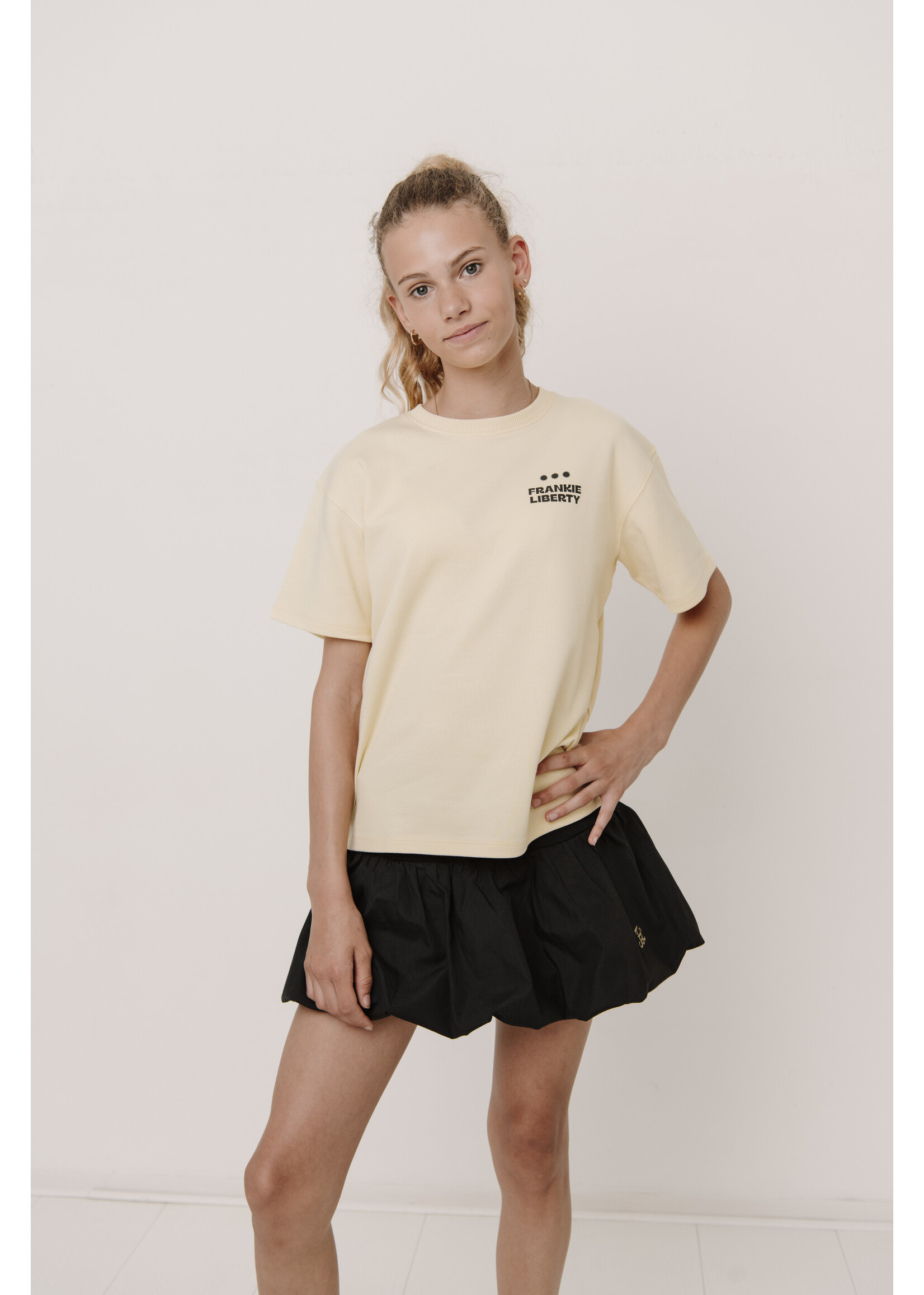 Frankie & Liberty T-shirt Veda Paradise  FL26109 - zachtgeel