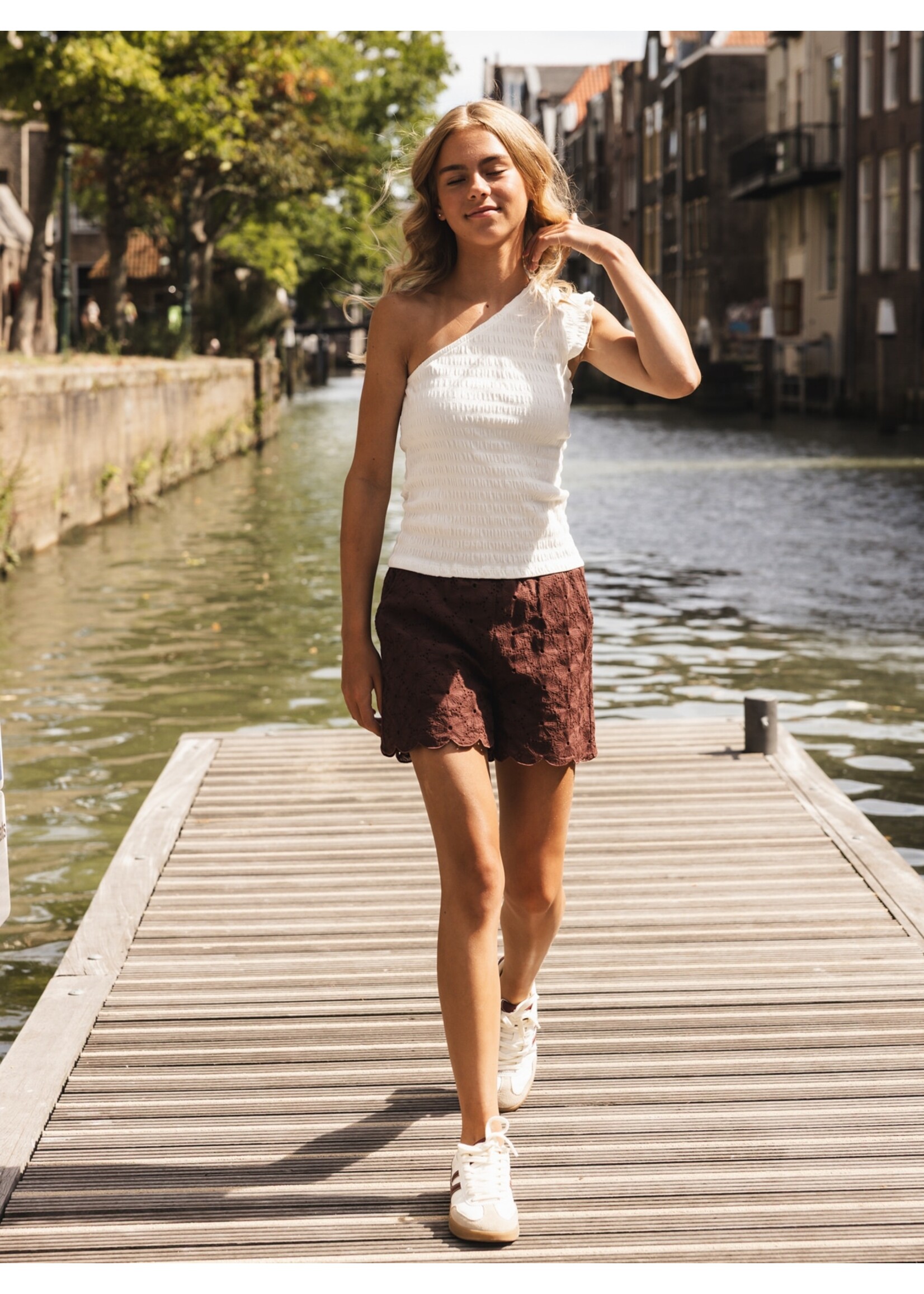 Looxs Korte broek 2613-5677-424 - chocolade bruin