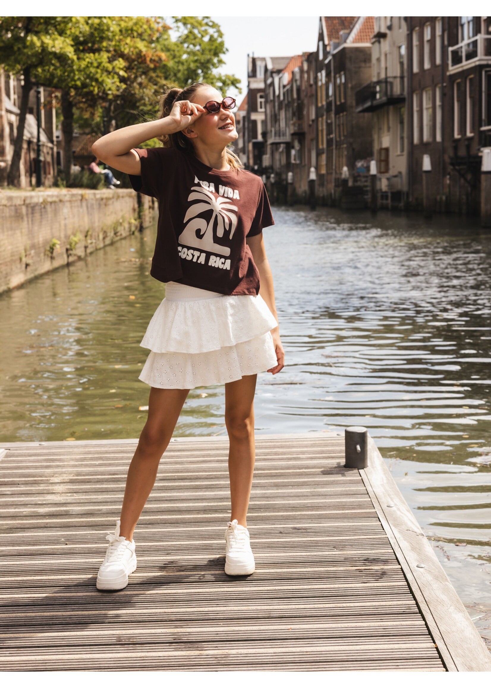 Looxs T-shirt 2613-5485-424 - chocolade bruin