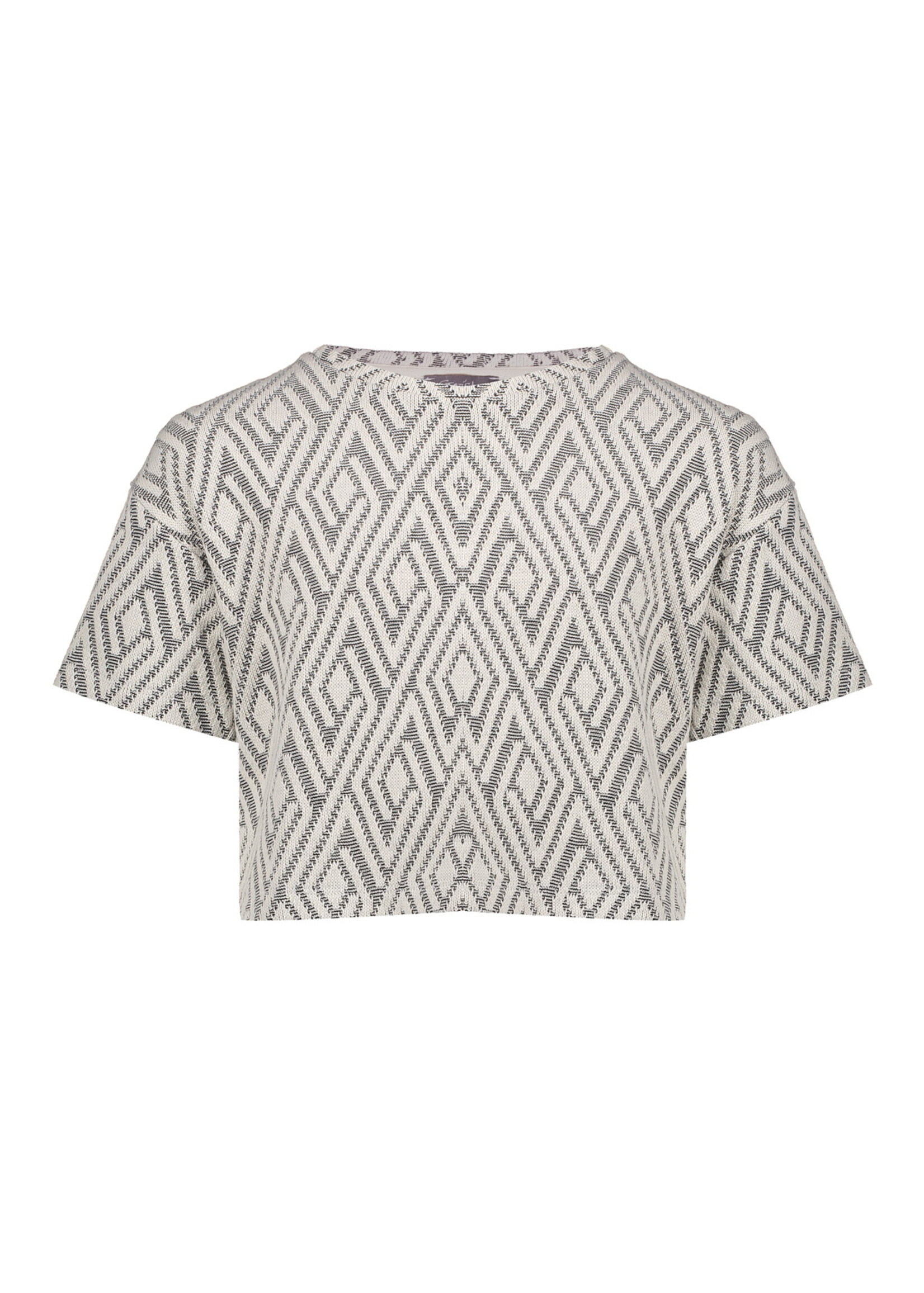 Geisha Top jacquard 62032 - zwart/wit