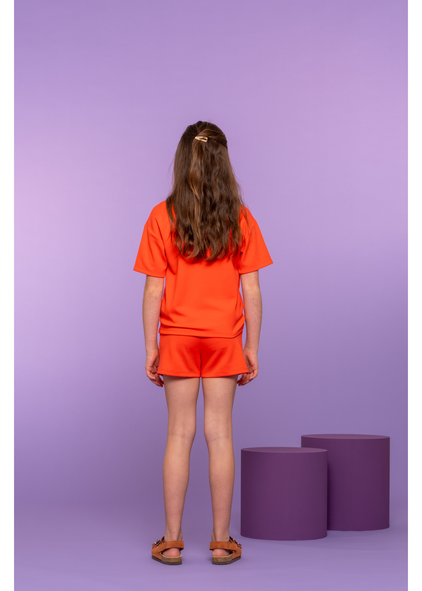 Geisha T-shirt Scuba toweling 62145 - roomwit/koraal