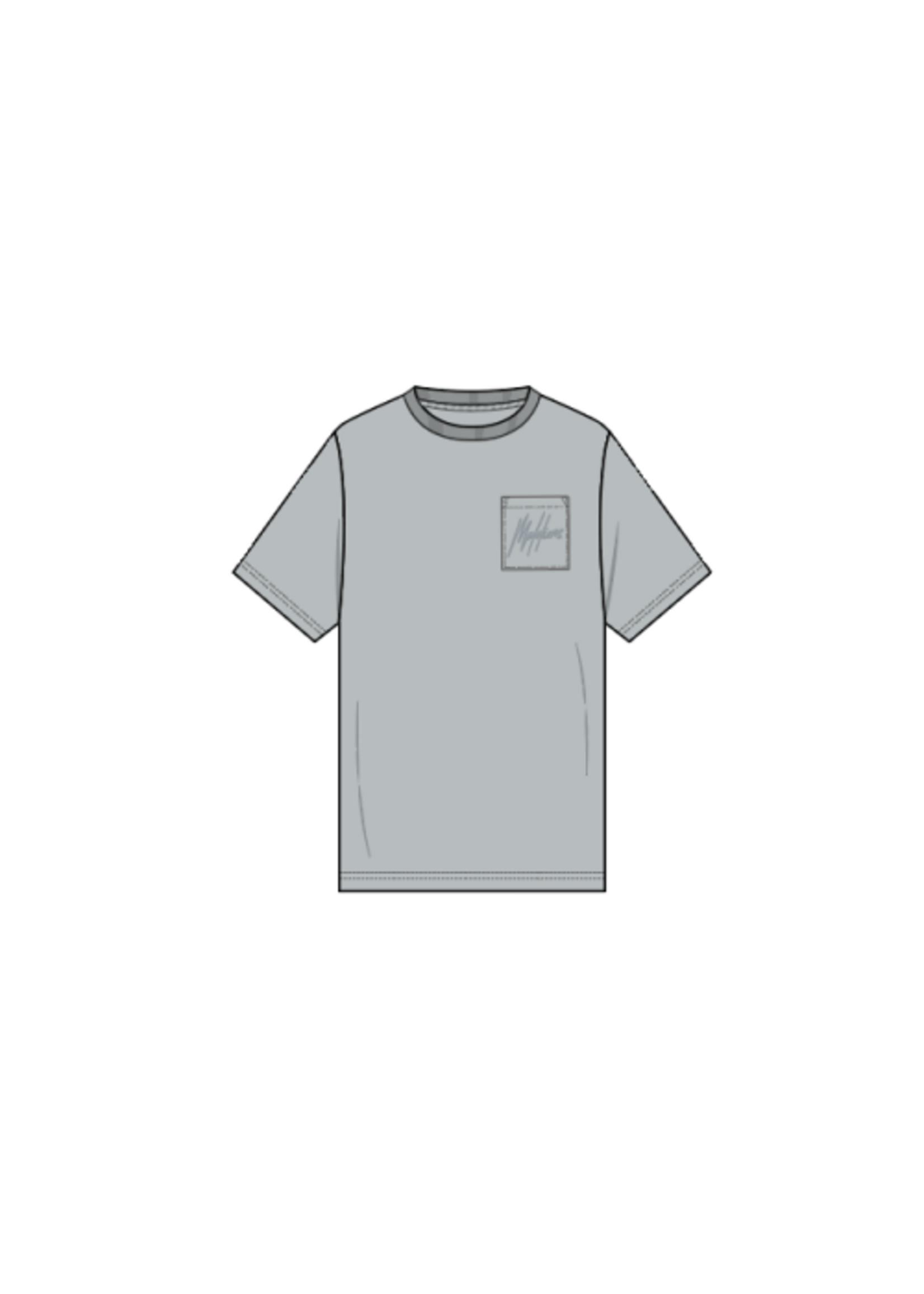 Malelions Malelions Junior Waffle T-Shirt (MJB30026001) - oceaan grijs