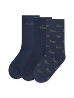 Lacoste Sokken B46502-UGW  LCHN 3PK CROC COTTON CREW - donkerblauw