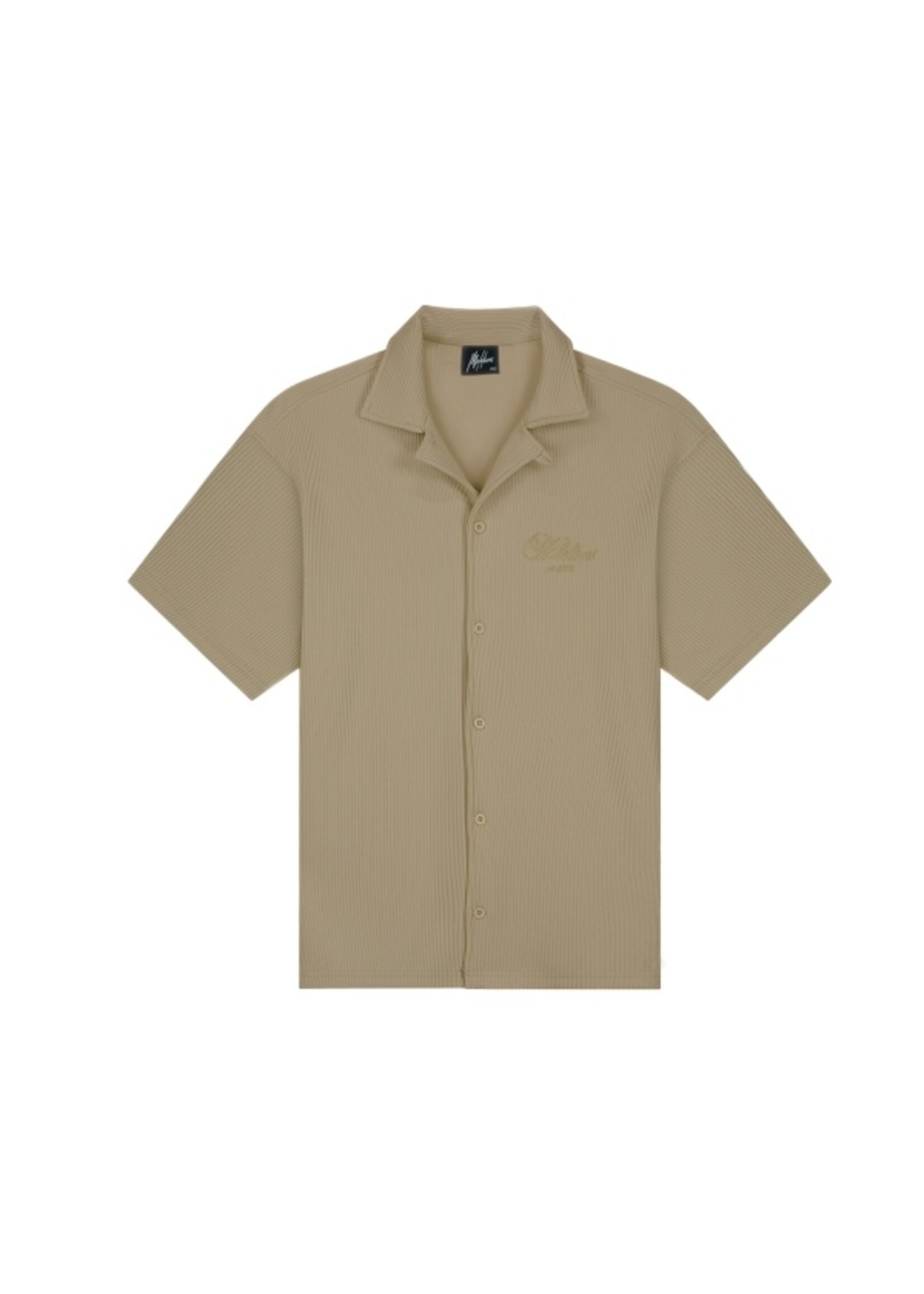 Malelions Malelions Junior Ribbed Script Shirt (MJB30026013) - olijf groen
