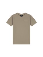 Malelions Malelions Junior Ribbed Script T-Shirt (MJB30026015) - olijf groen
