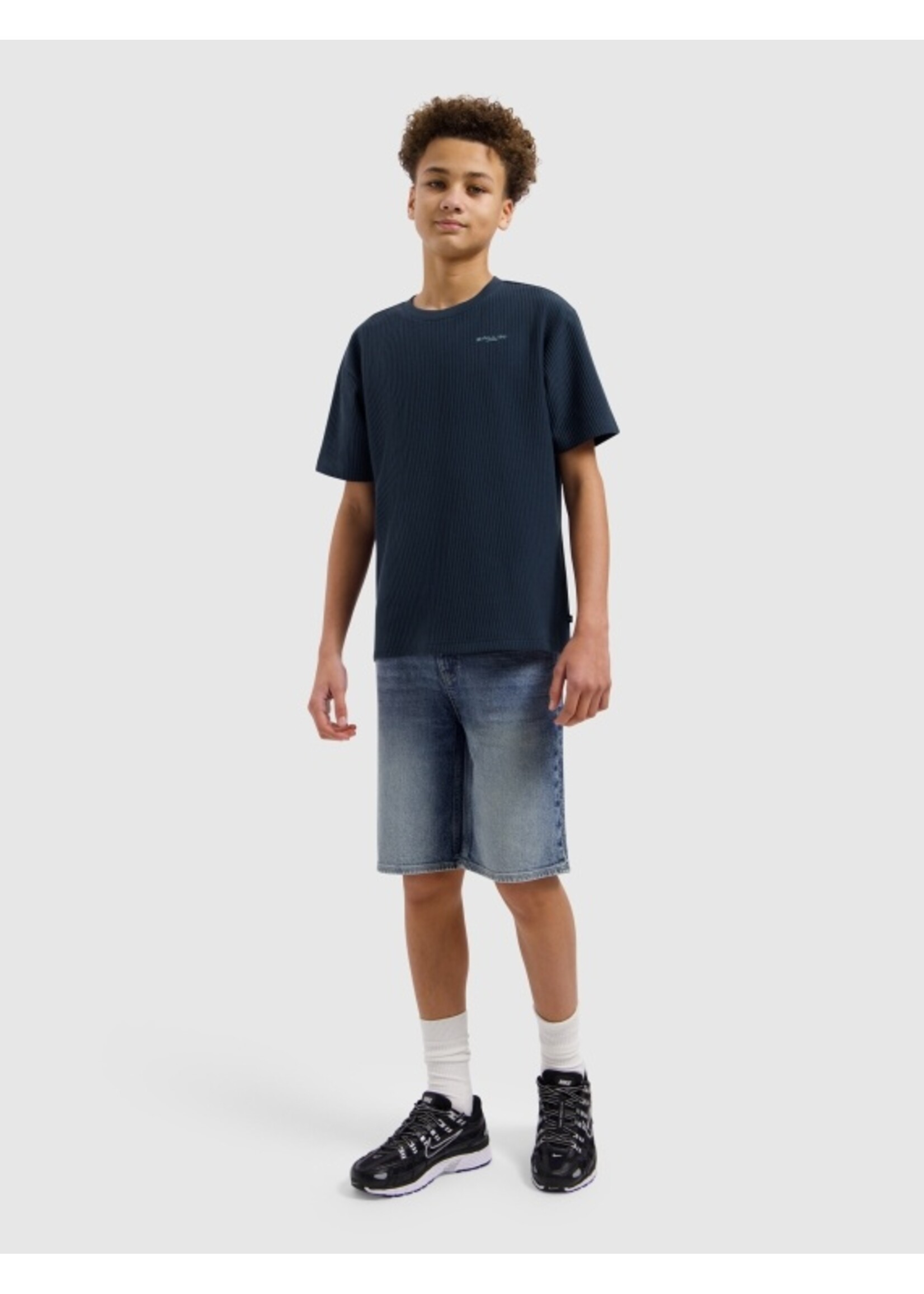 Ballin T-Shirt Vertical Stripes 26017144 - Navy
