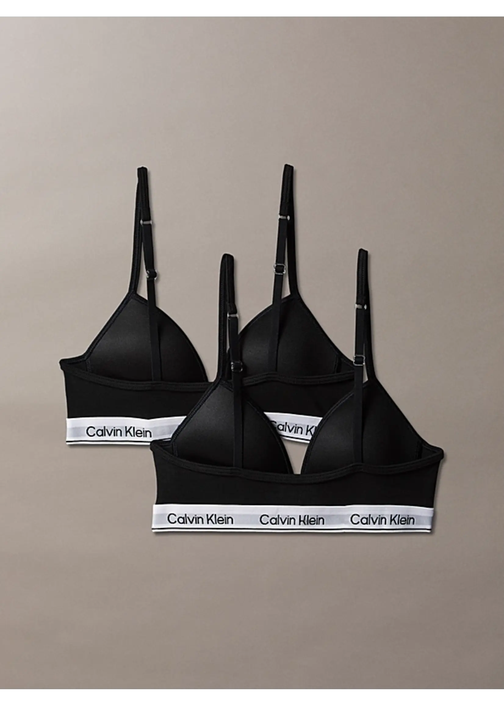 Calvin Klein Bh G80G8007410SA - 2PK TRIANGLE - black -white