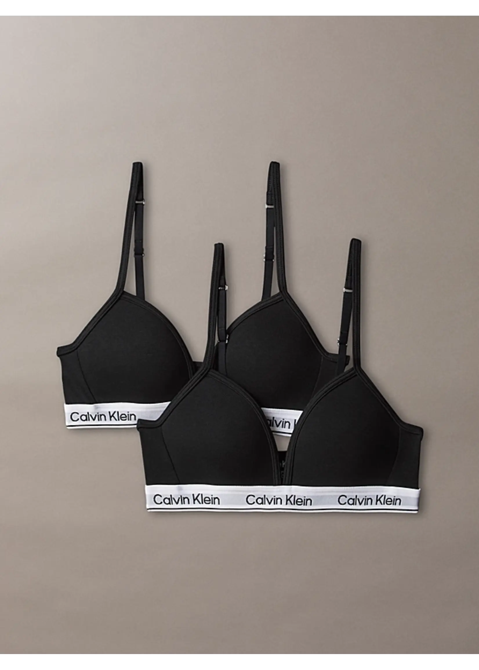 Calvin Klein Bh G80G8007410SA - 2PK TRIANGLE - black -white